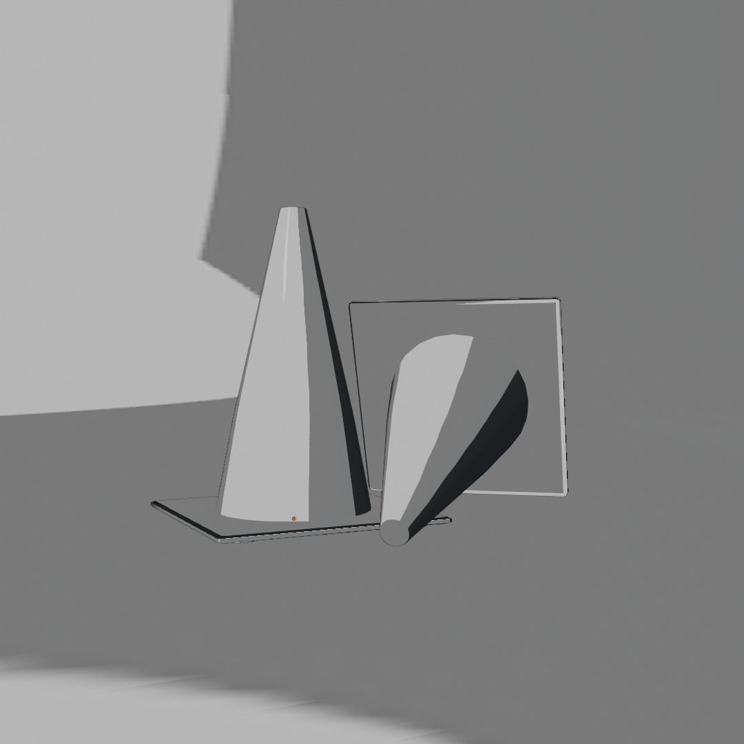 Low poly traffic cone Low-poly 3D model_7