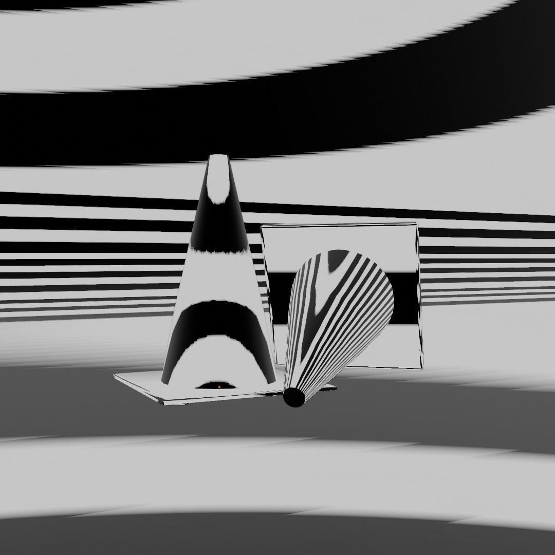 Low poly traffic cone Low-poly 3D model_9