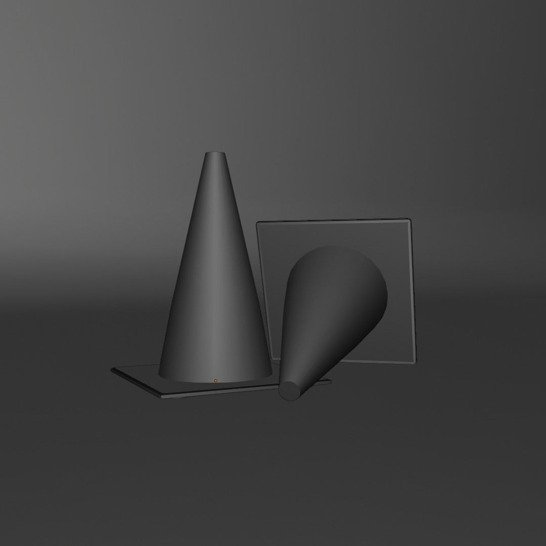 Low poly traffic cone Low-poly 3D model_5