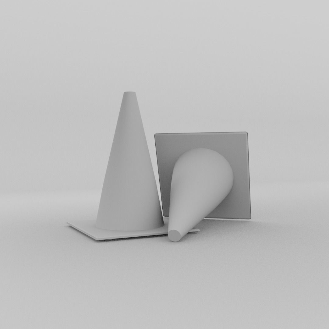 Low poly traffic cone Low-poly 3D model_10
