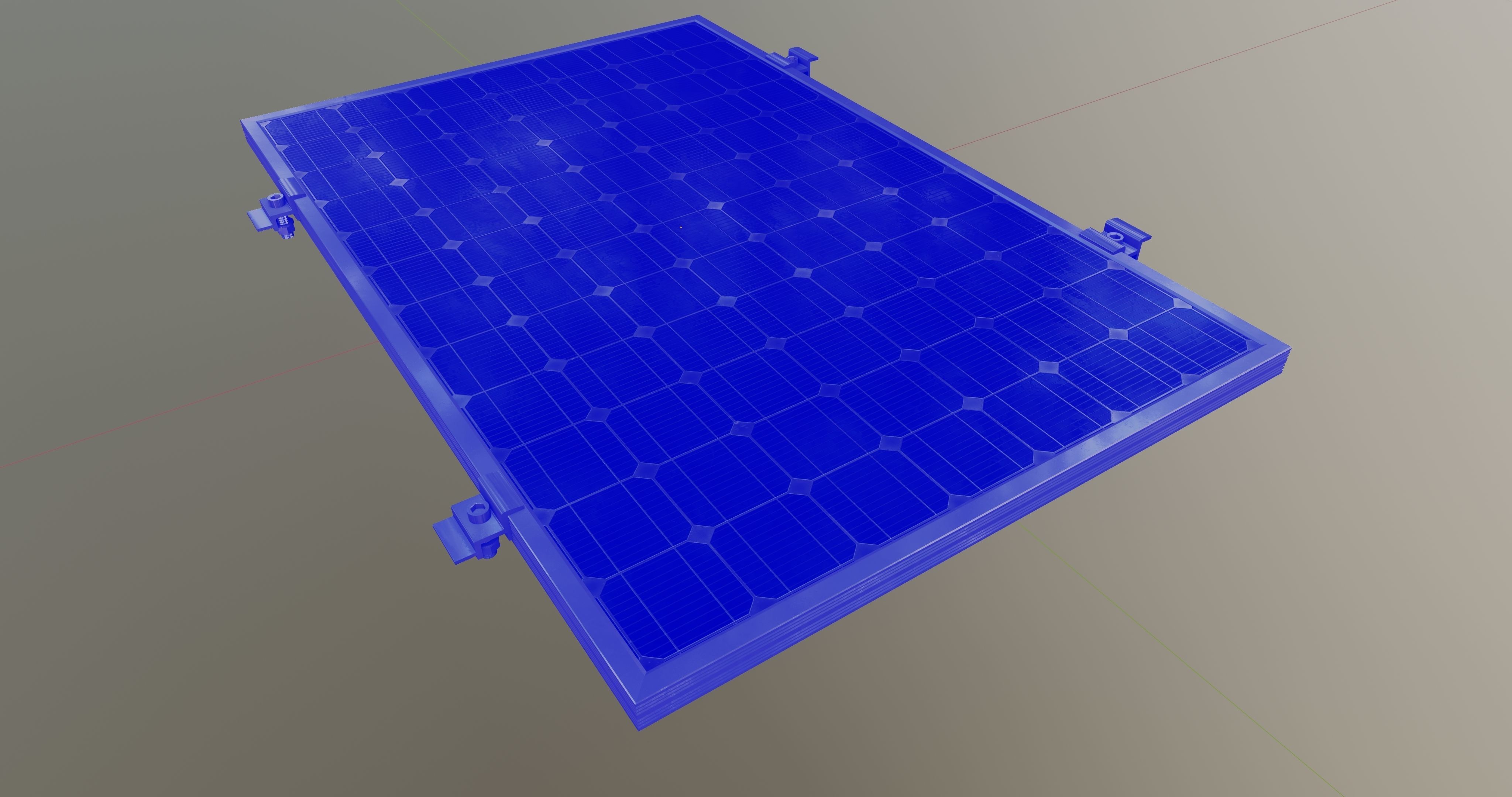 5-Solar Panel 40Wp 670x440x20mm 3D model_12