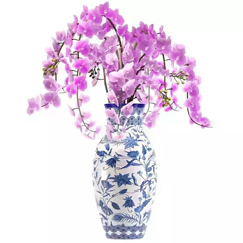 Orchid bouquet 3D model
