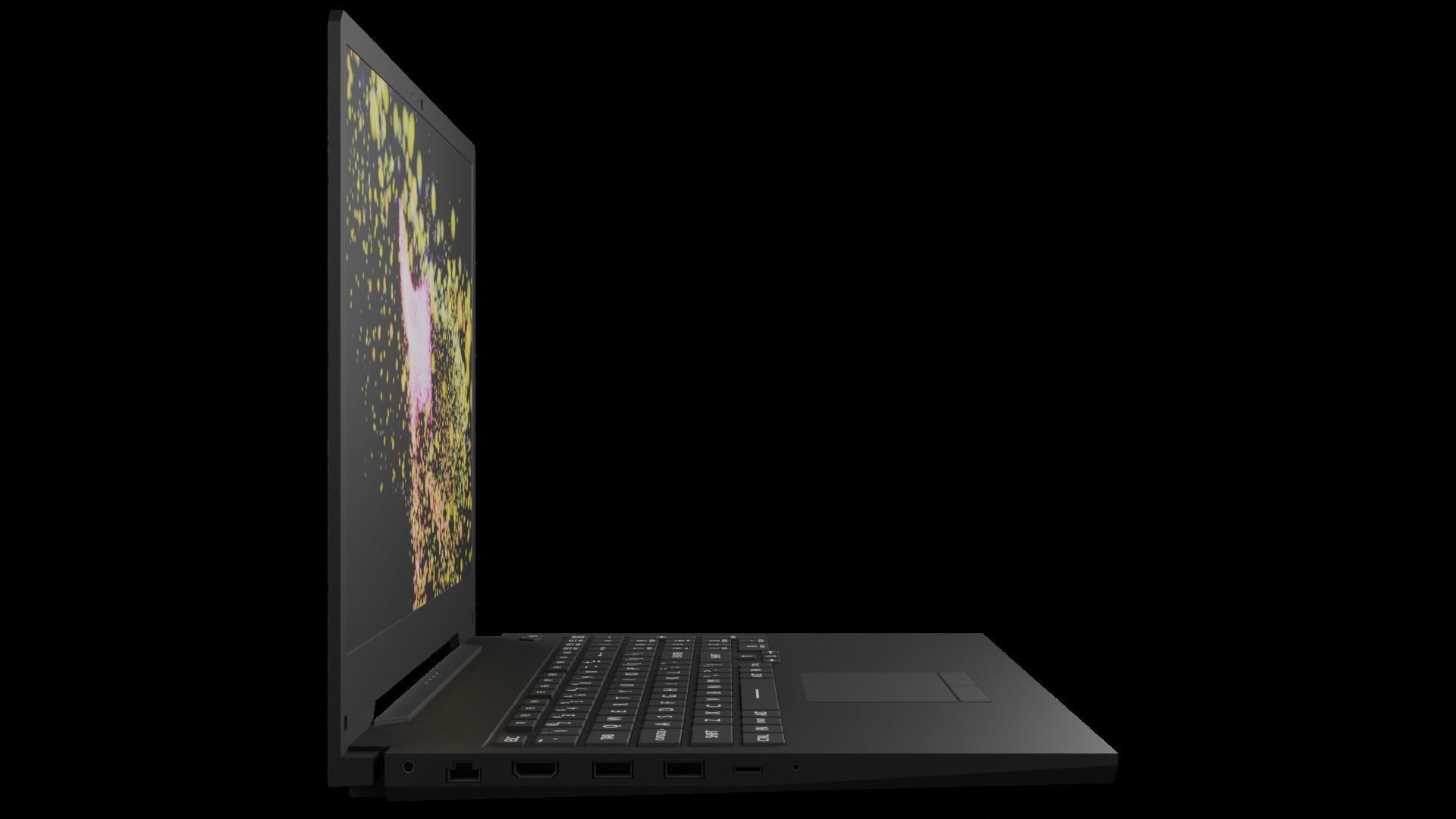 Laptop Low-poly 3D model_12