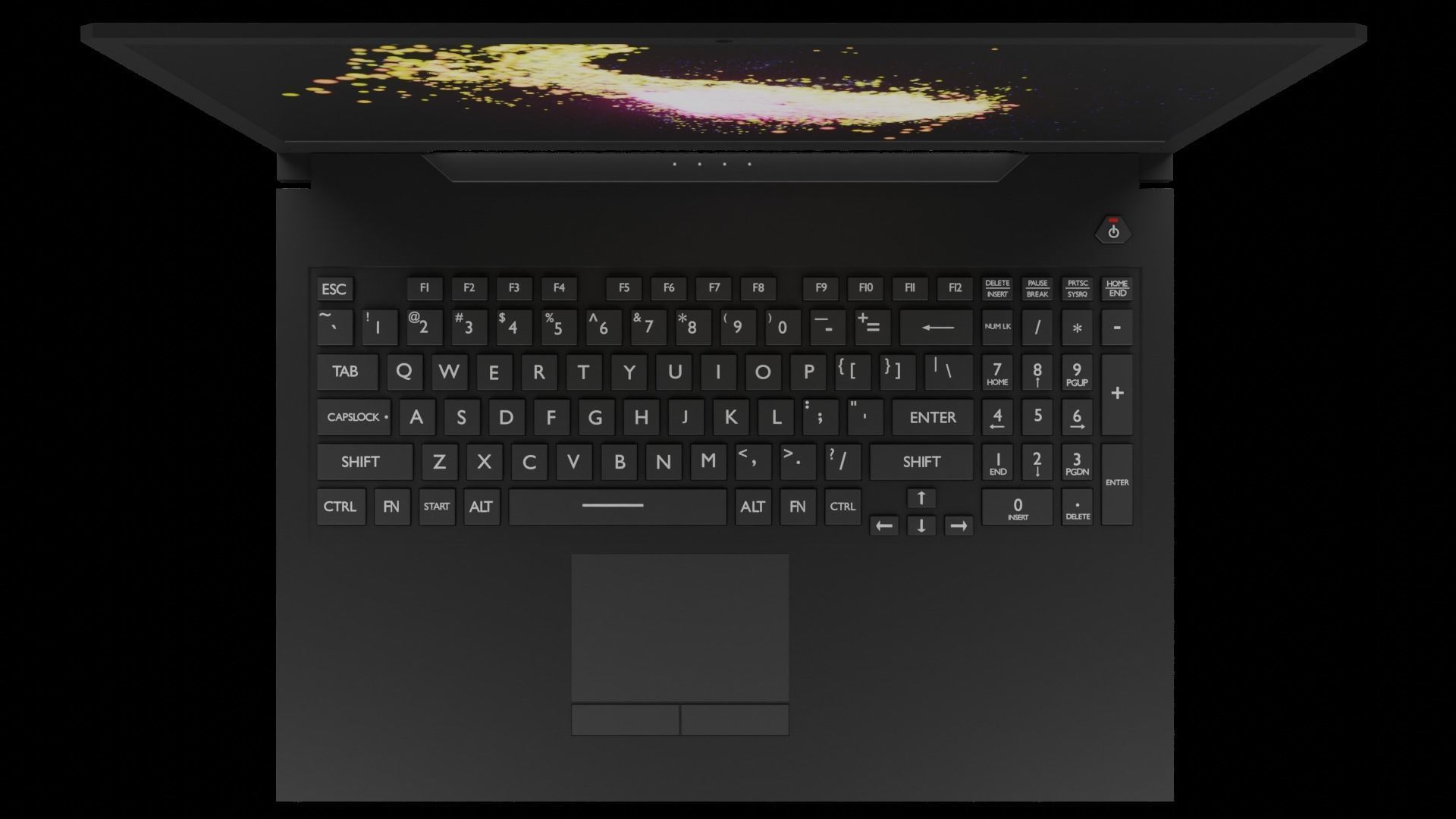 Laptop Low-poly 3D model_11