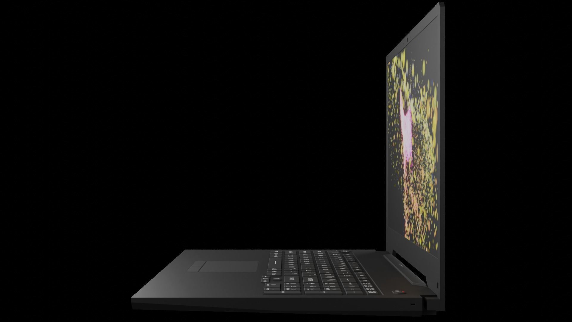 Laptop Low-poly 3D model_10