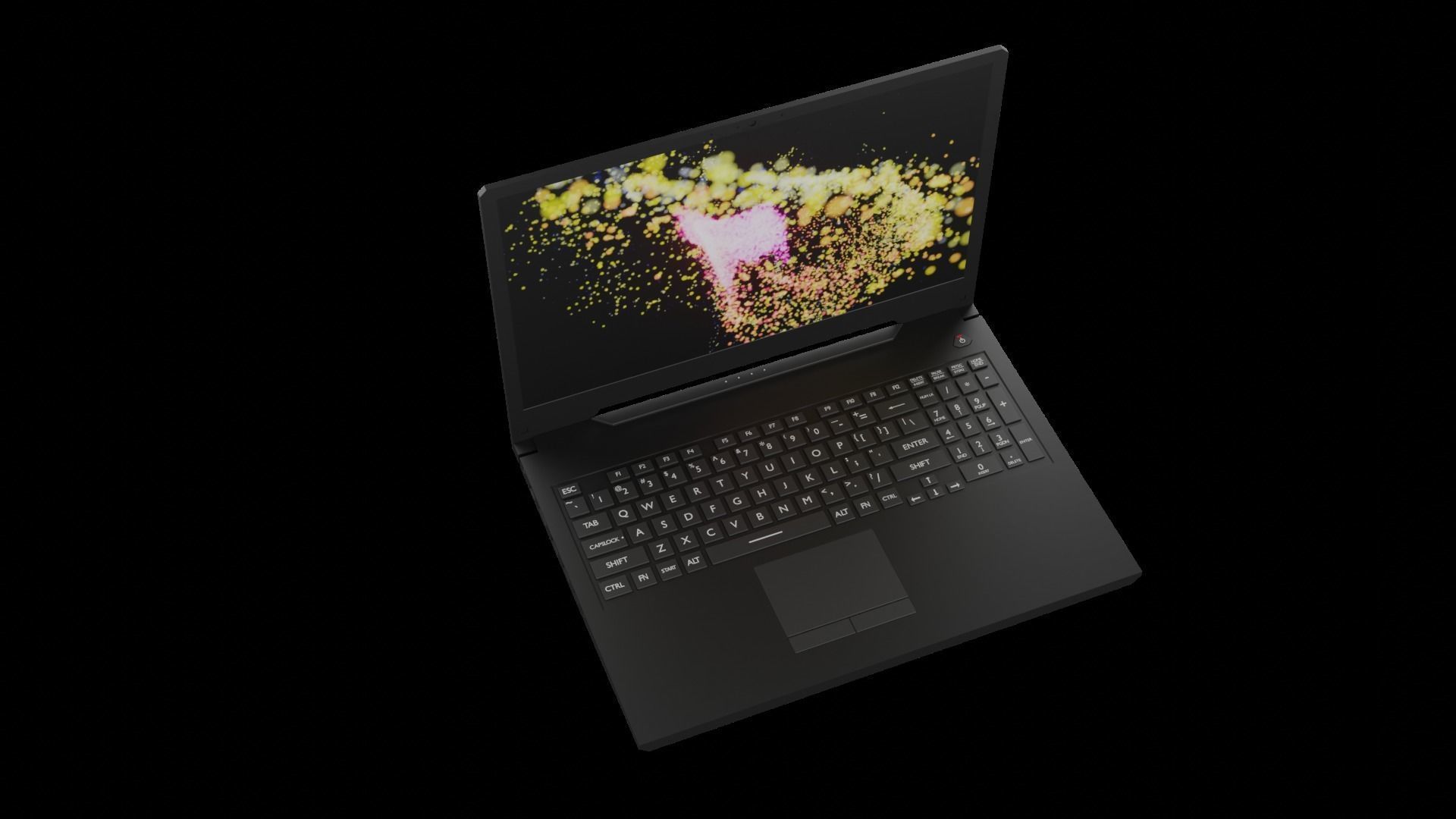 Laptop Low-poly 3D model_5