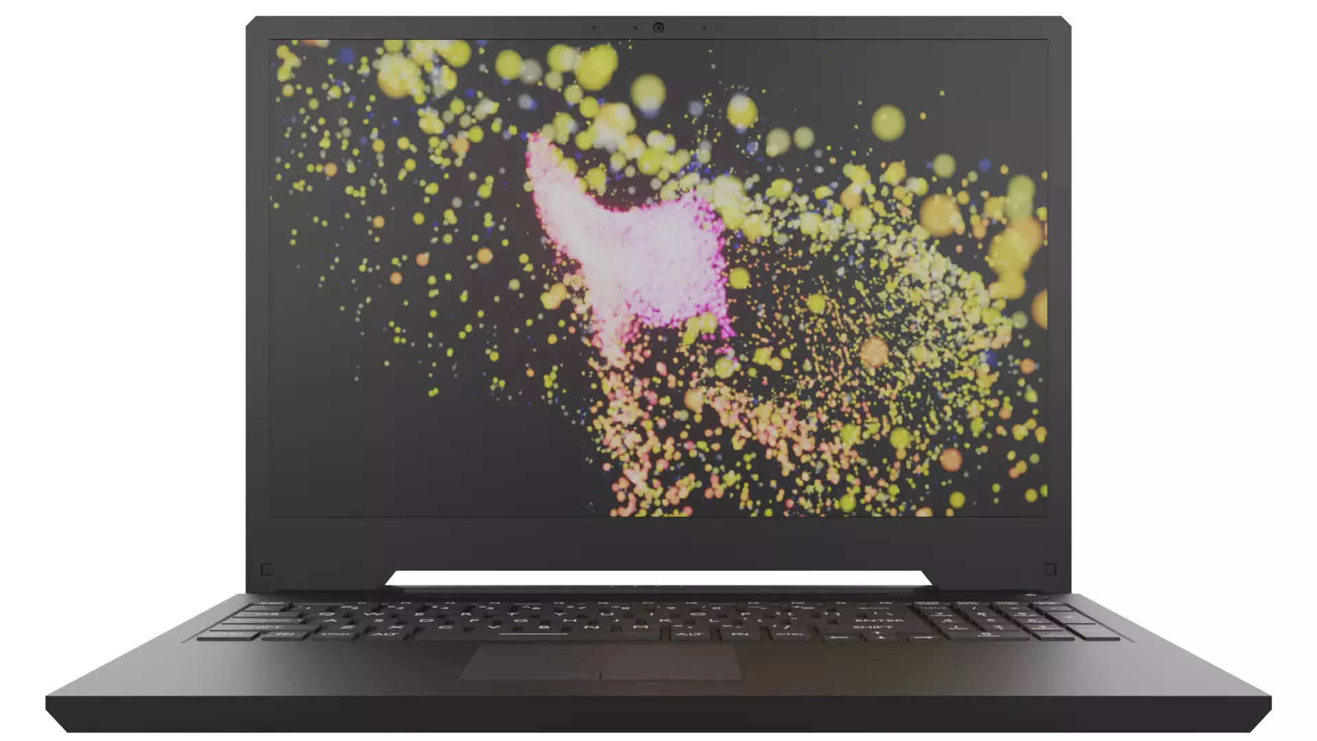 Laptop Low-poly 3D model_0