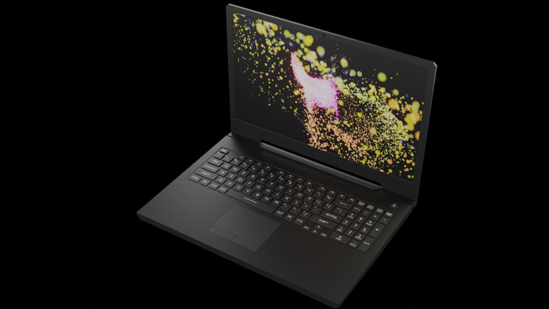 Laptop Low-poly 3D model_1