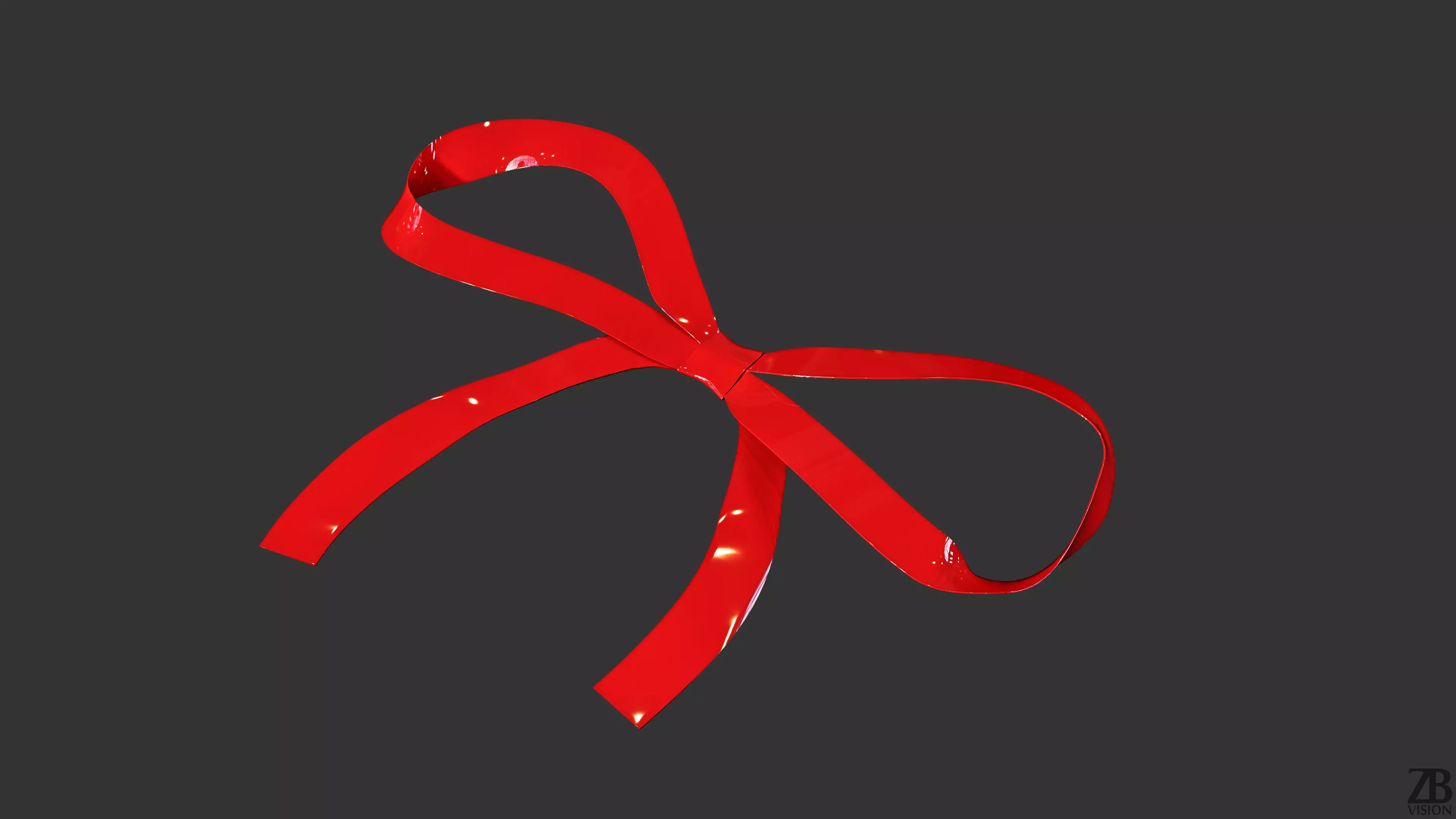 Ribbon Bow 3D model_0