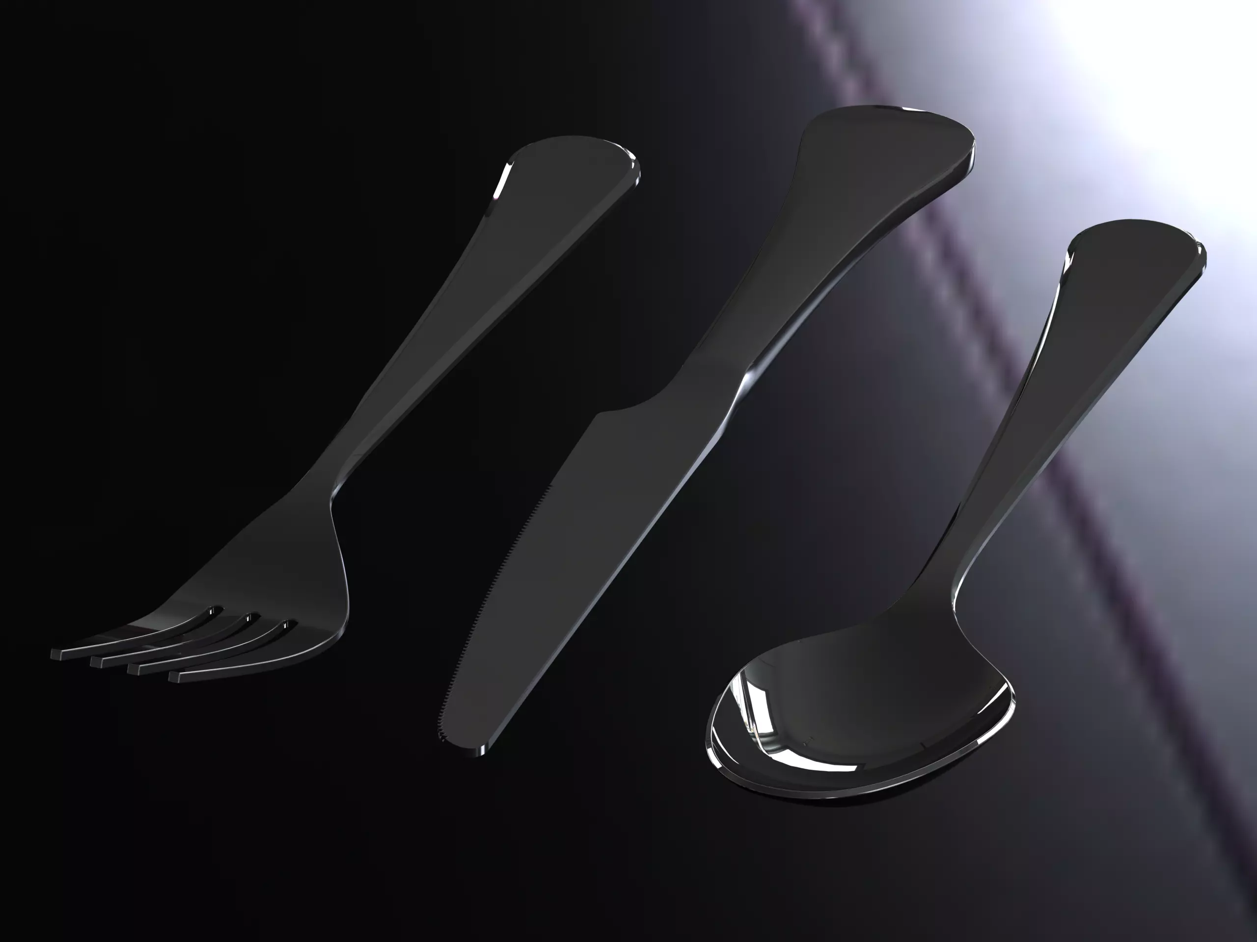 Stainless Steel Cutlery Set 3D model