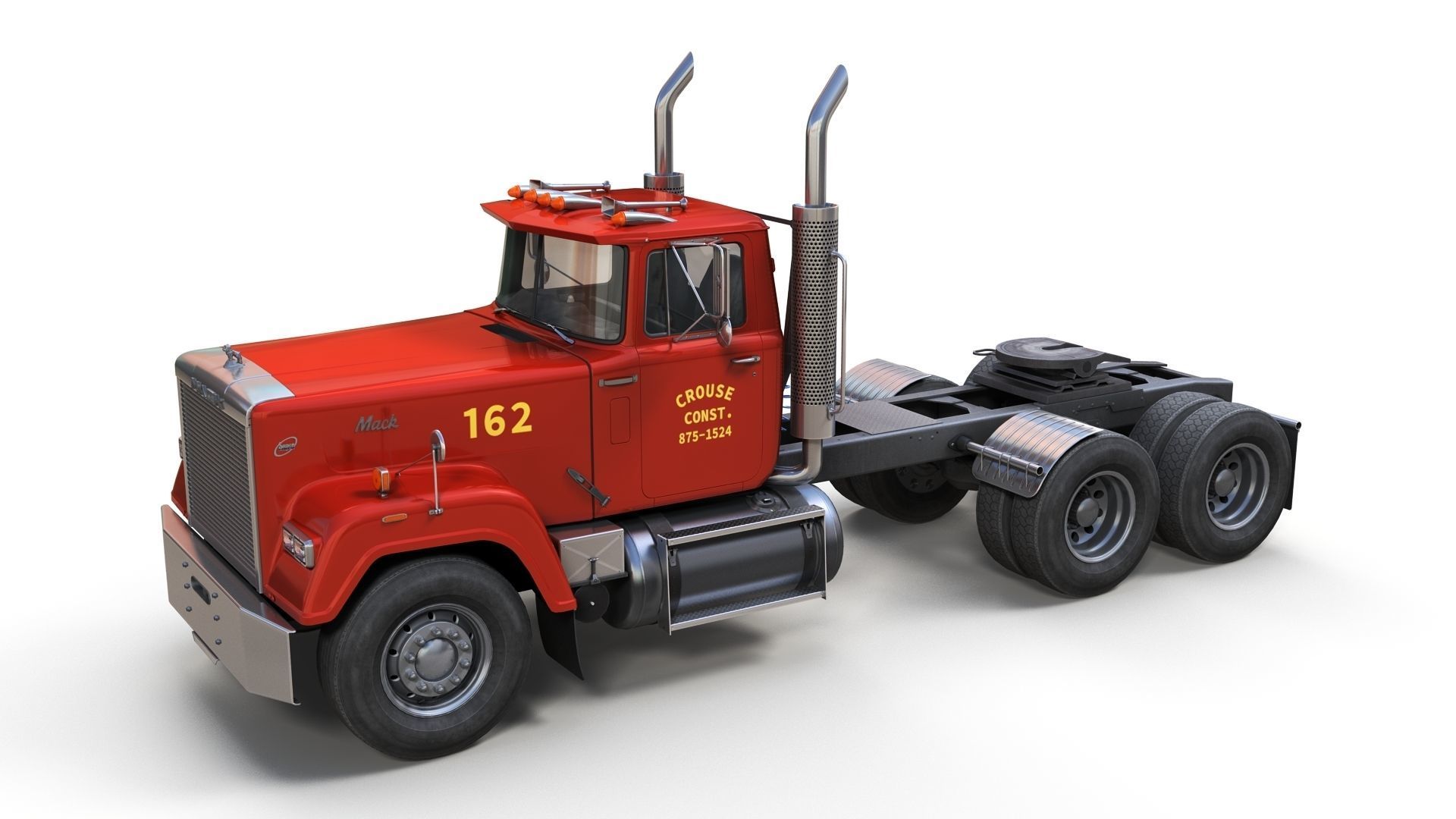 SuperLiner tanker truck Low-poly 3D model_1