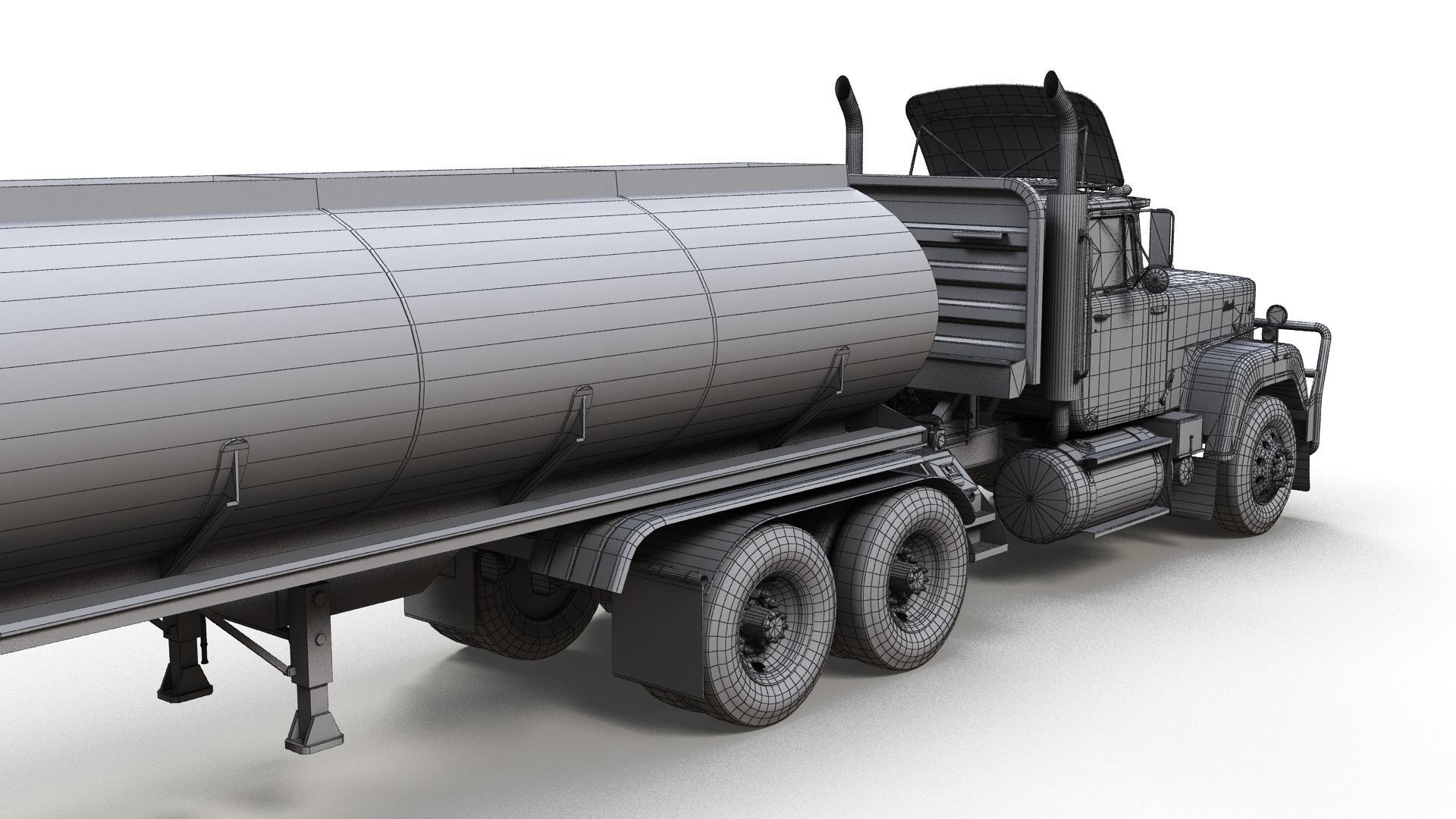 SuperLiner tanker truck Low-poly 3D model_20