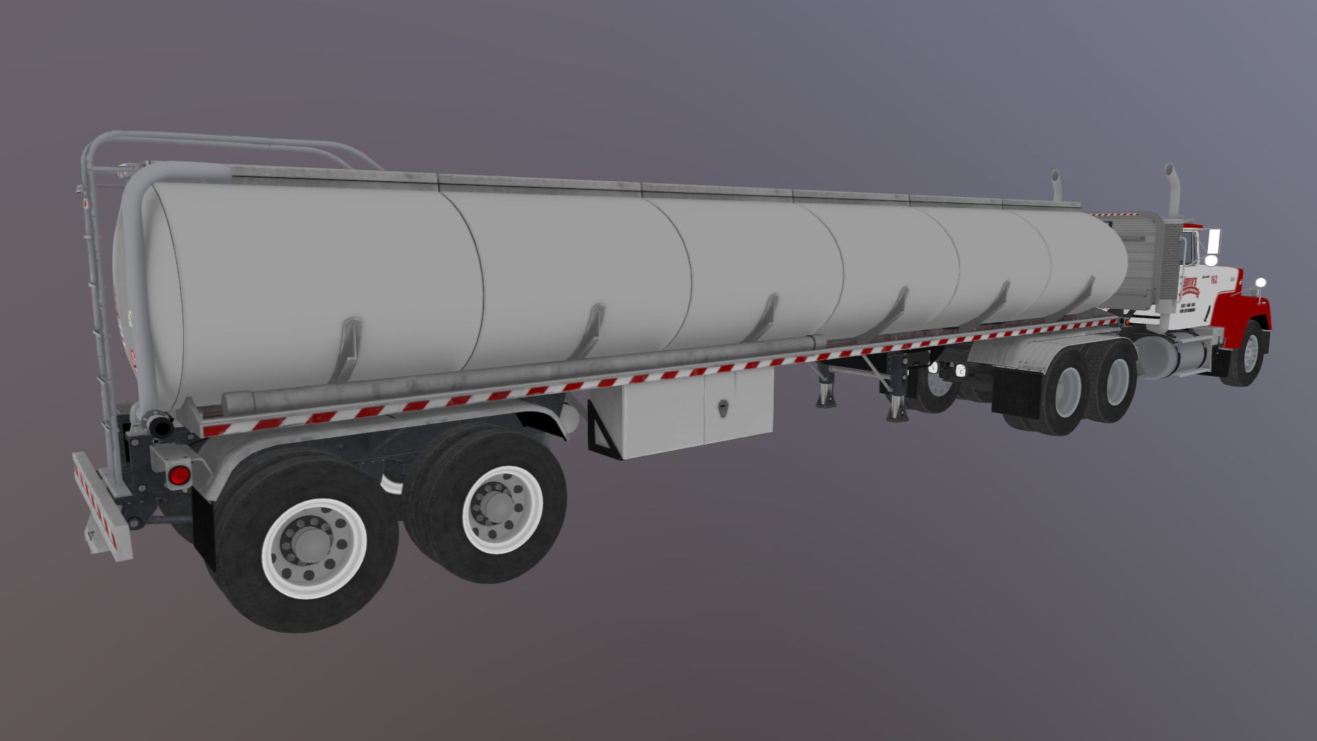 SuperLiner tanker truck Low-poly 3D model_42