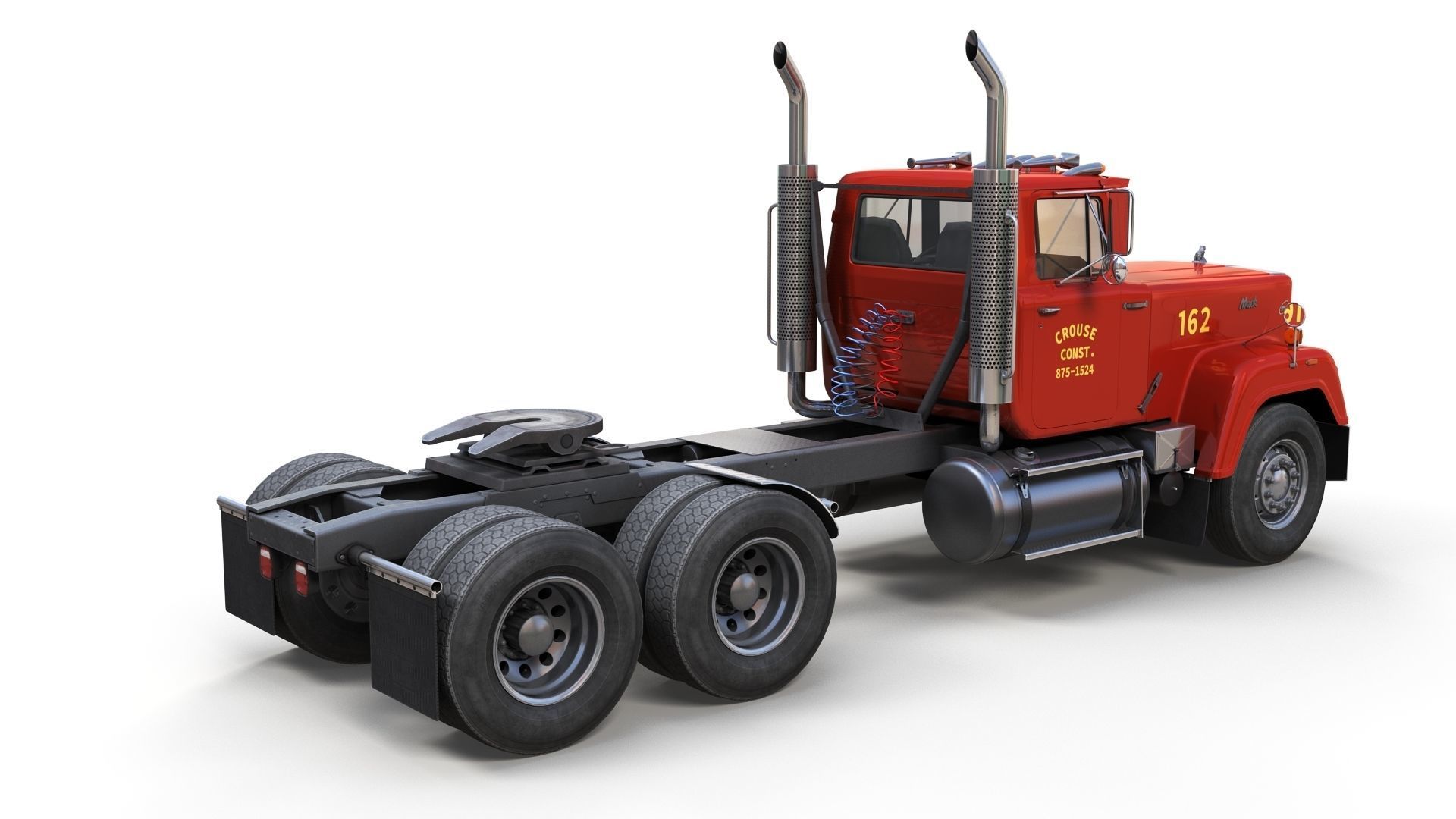 SuperLiner tanker truck Low-poly 3D model_2