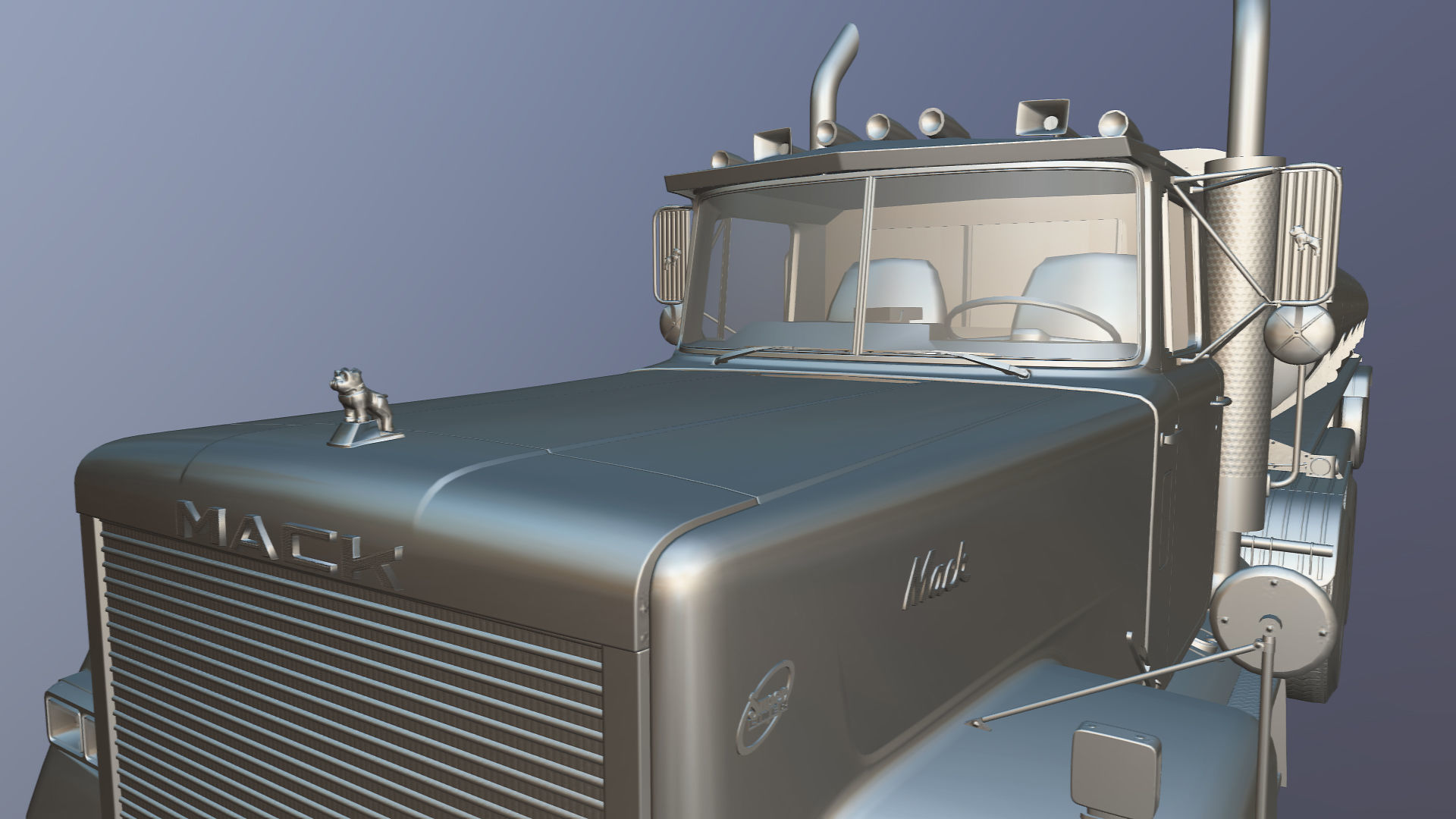 SuperLiner tanker truck Low-poly 3D model_44