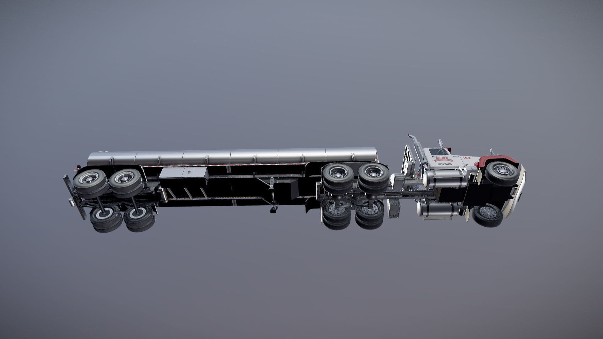 SuperLiner tanker truck Low-poly 3D model_31