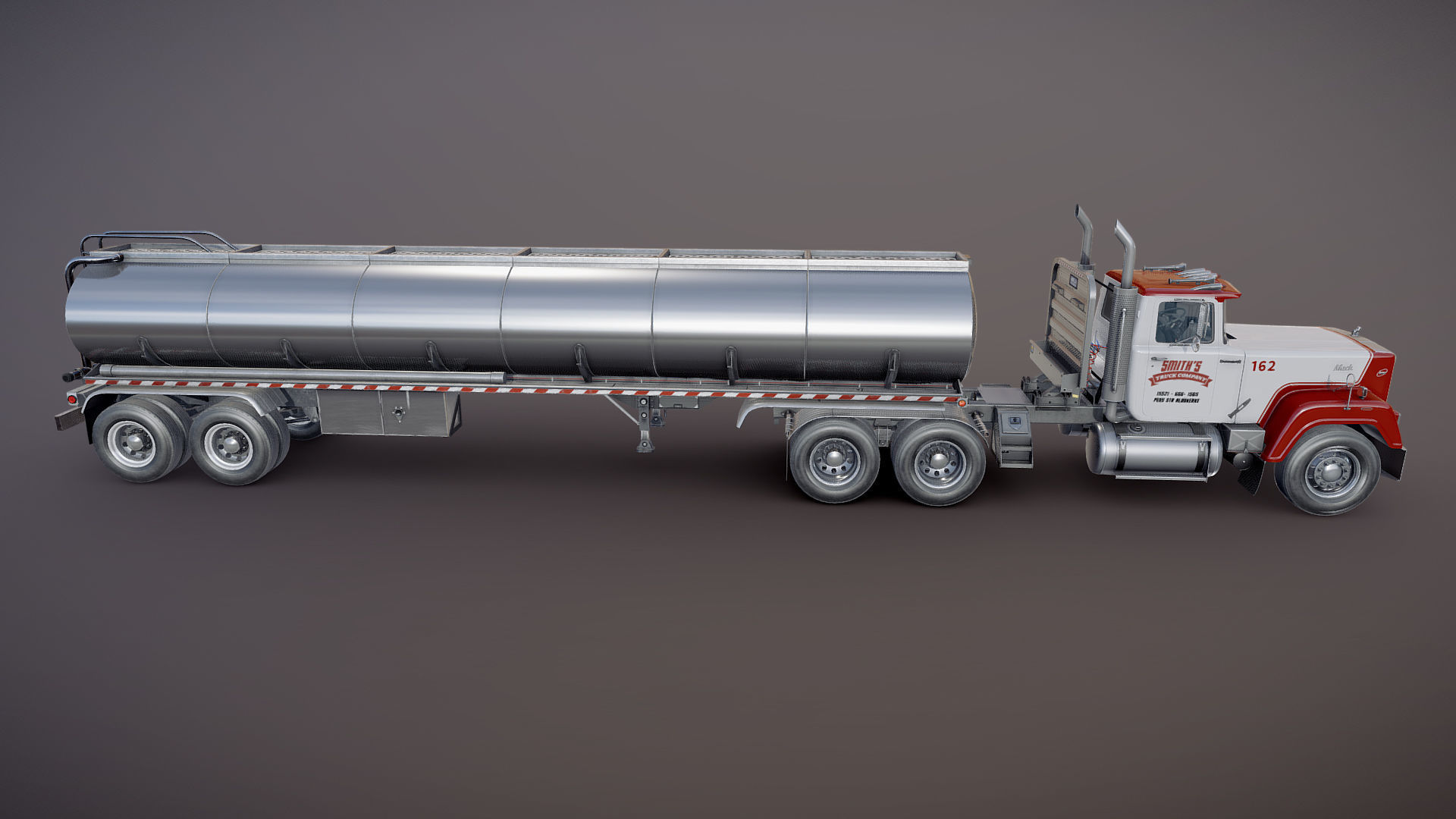 SuperLiner tanker truck Low-poly 3D model_26