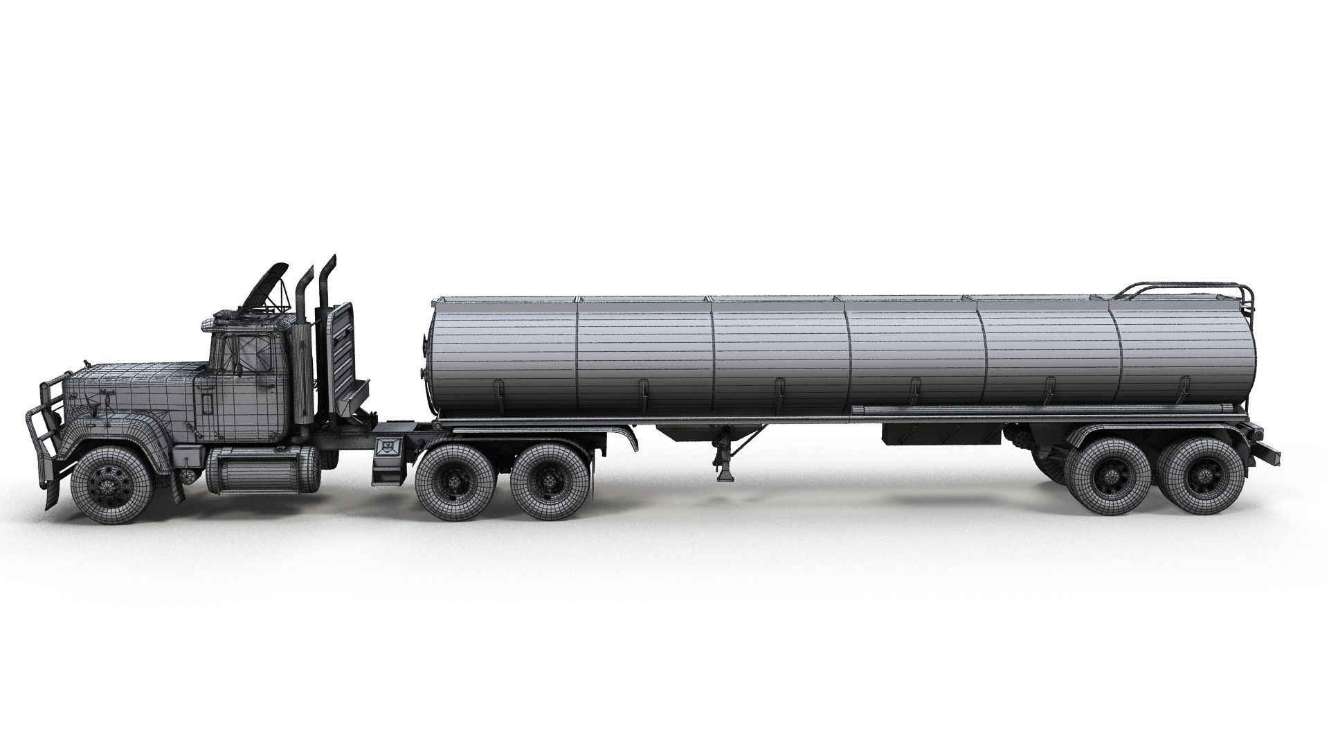 SuperLiner tanker truck Low-poly 3D model_21
