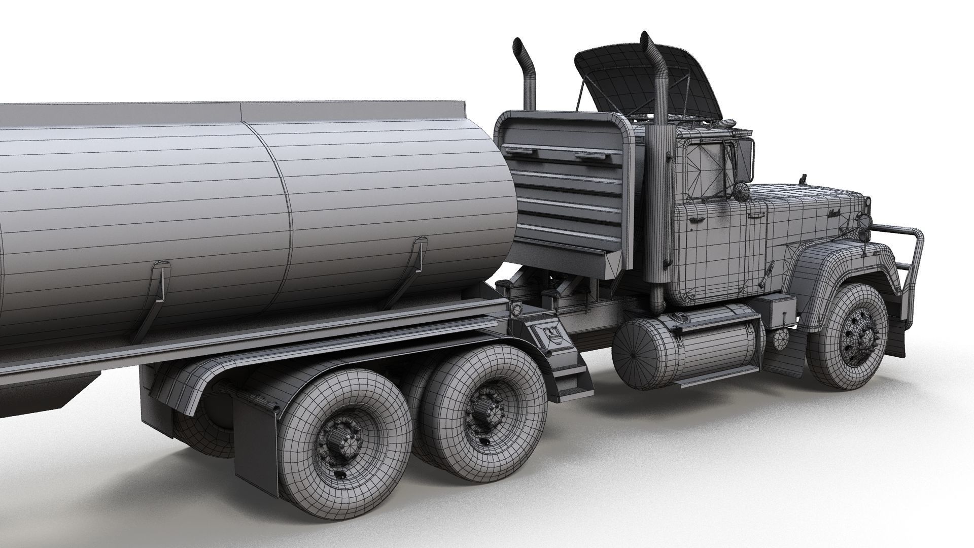 SuperLiner tanker truck Low-poly 3D model_16