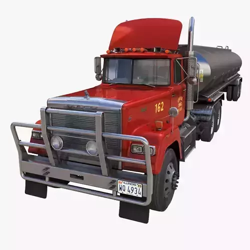 SuperLiner tanker truck Low-poly 3D model