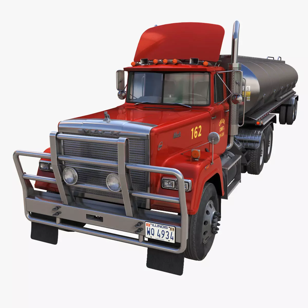 SuperLiner tanker truck Low-poly 3D model_0