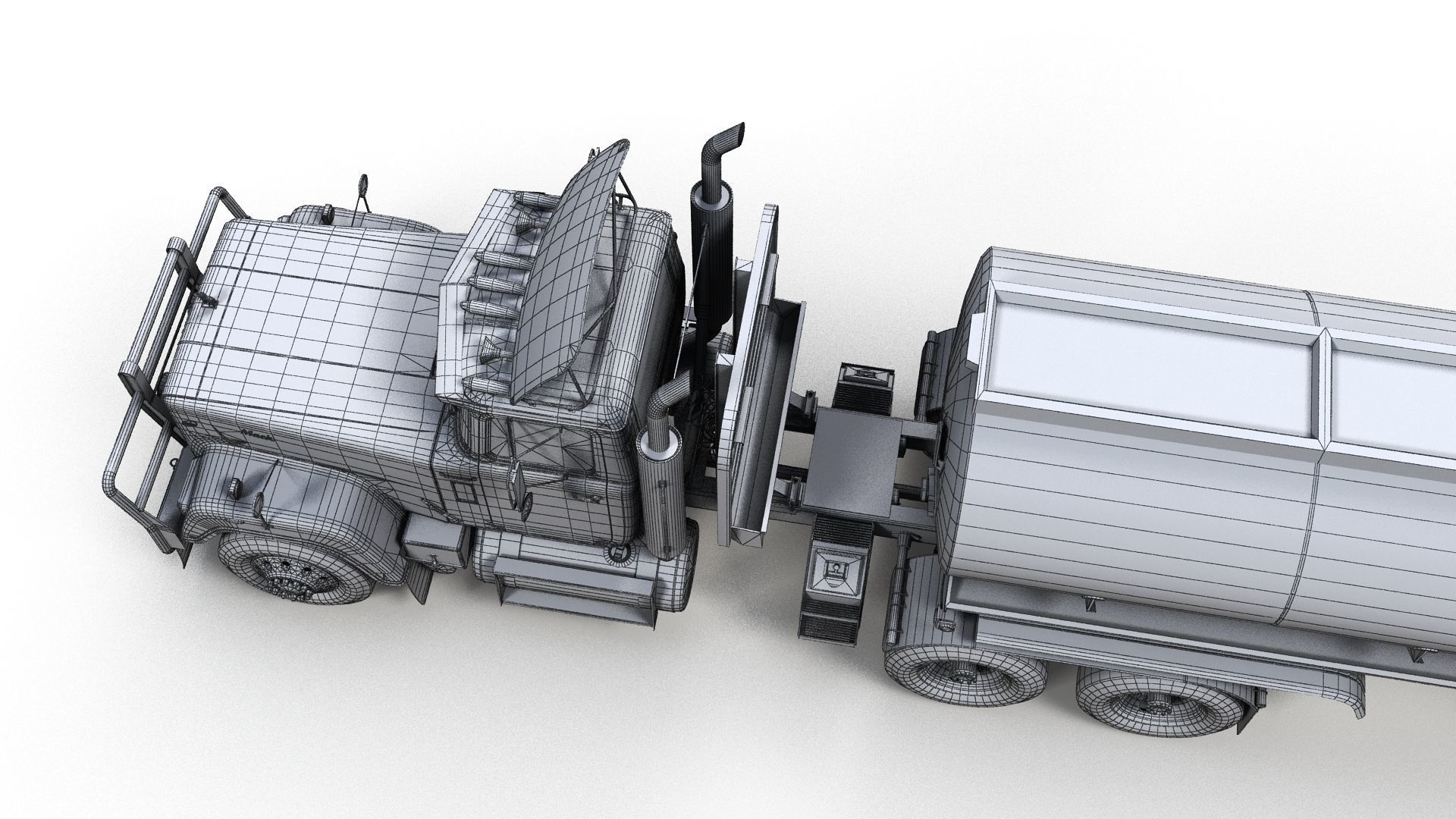 SuperLiner tanker truck Low-poly 3D model_19