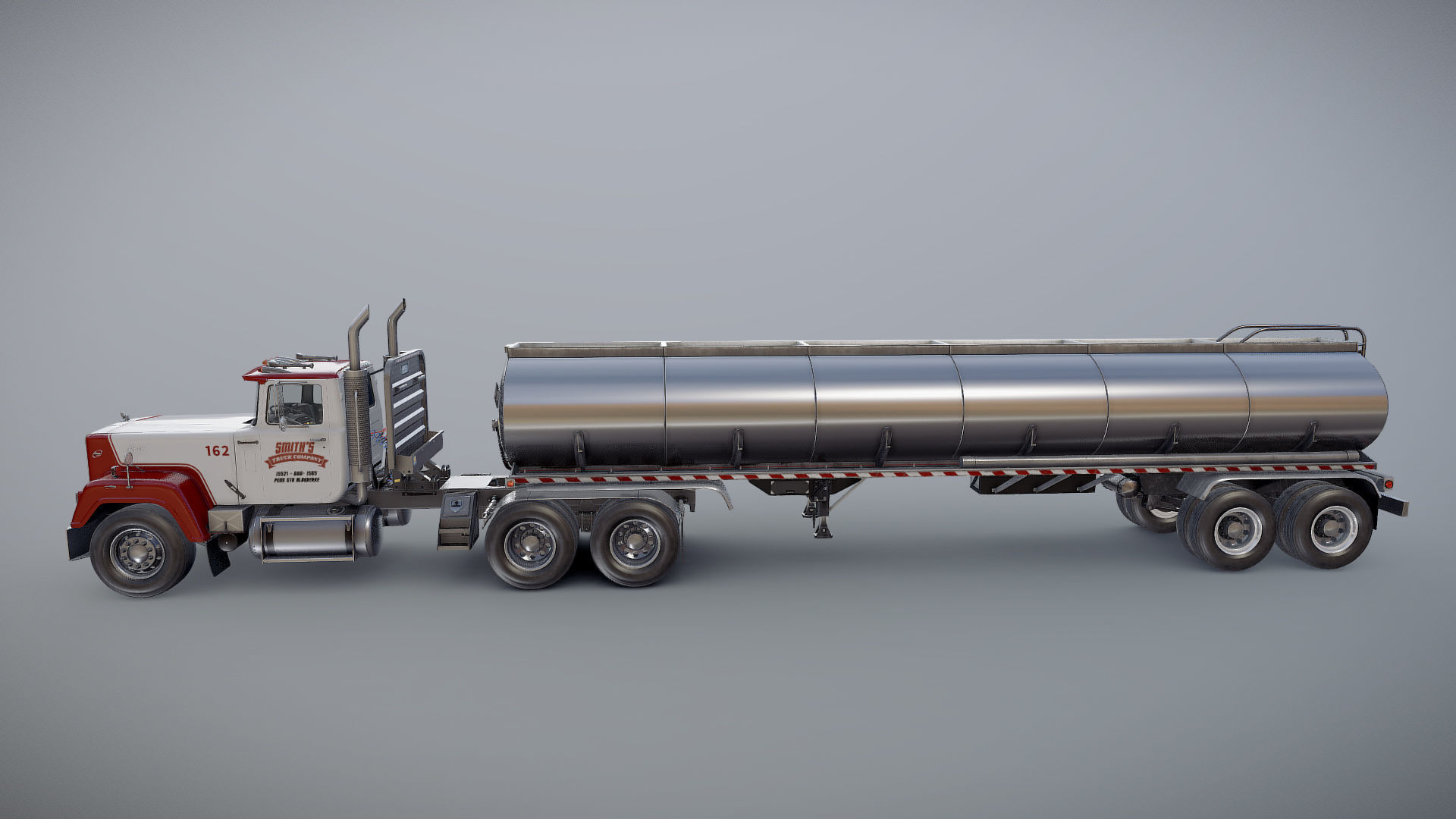 SuperLiner tanker truck Low-poly 3D model_25
