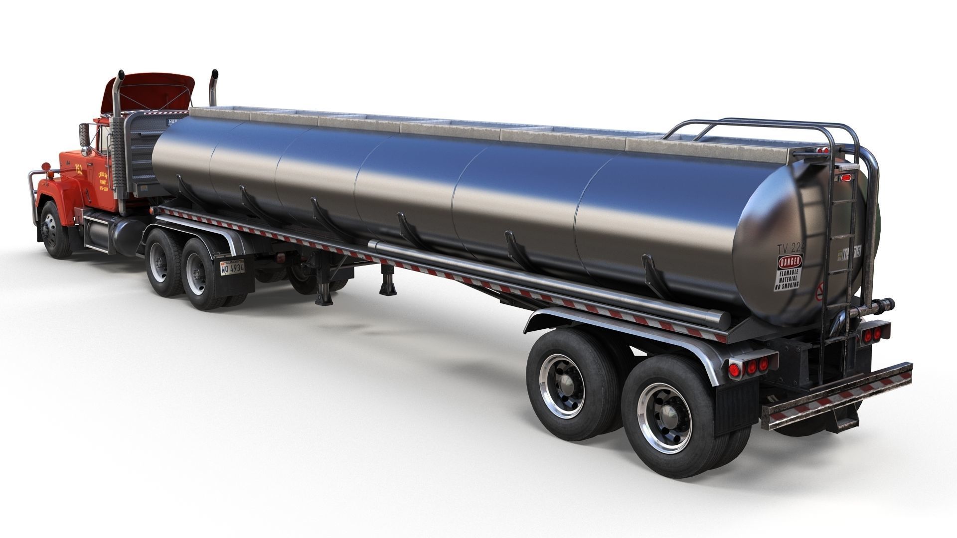 SuperLiner tanker truck Low-poly 3D model_10