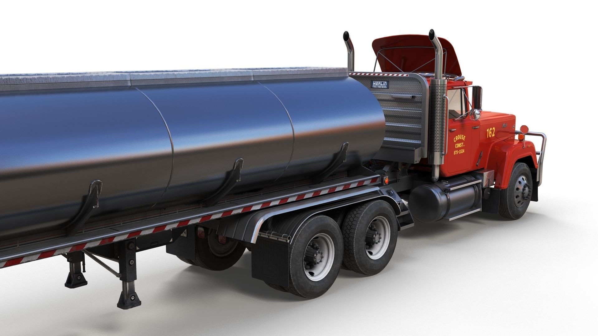 SuperLiner tanker truck Low-poly 3D model_12