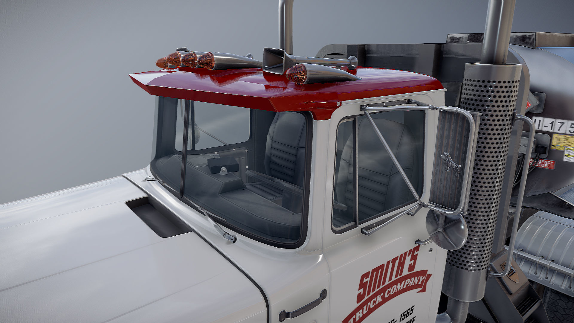 SuperLiner tanker truck Low-poly 3D model_35