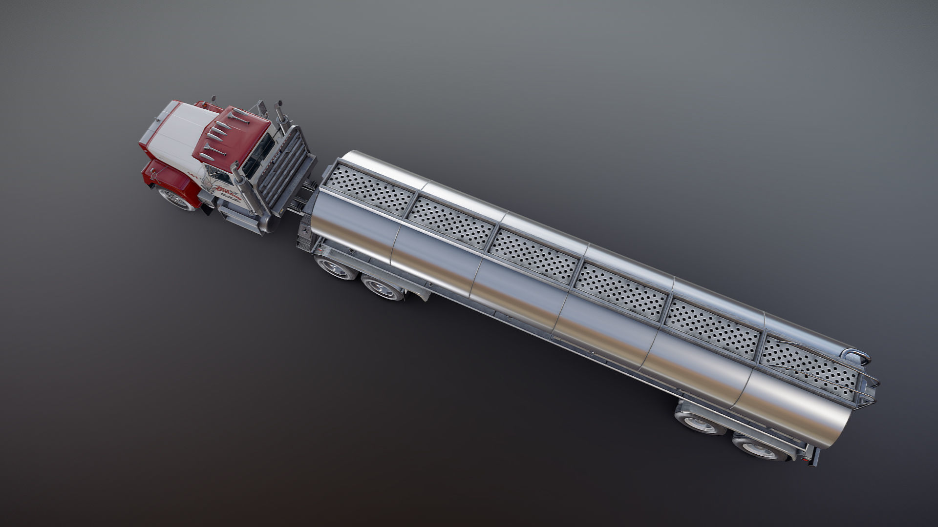SuperLiner tanker truck Low-poly 3D model_32