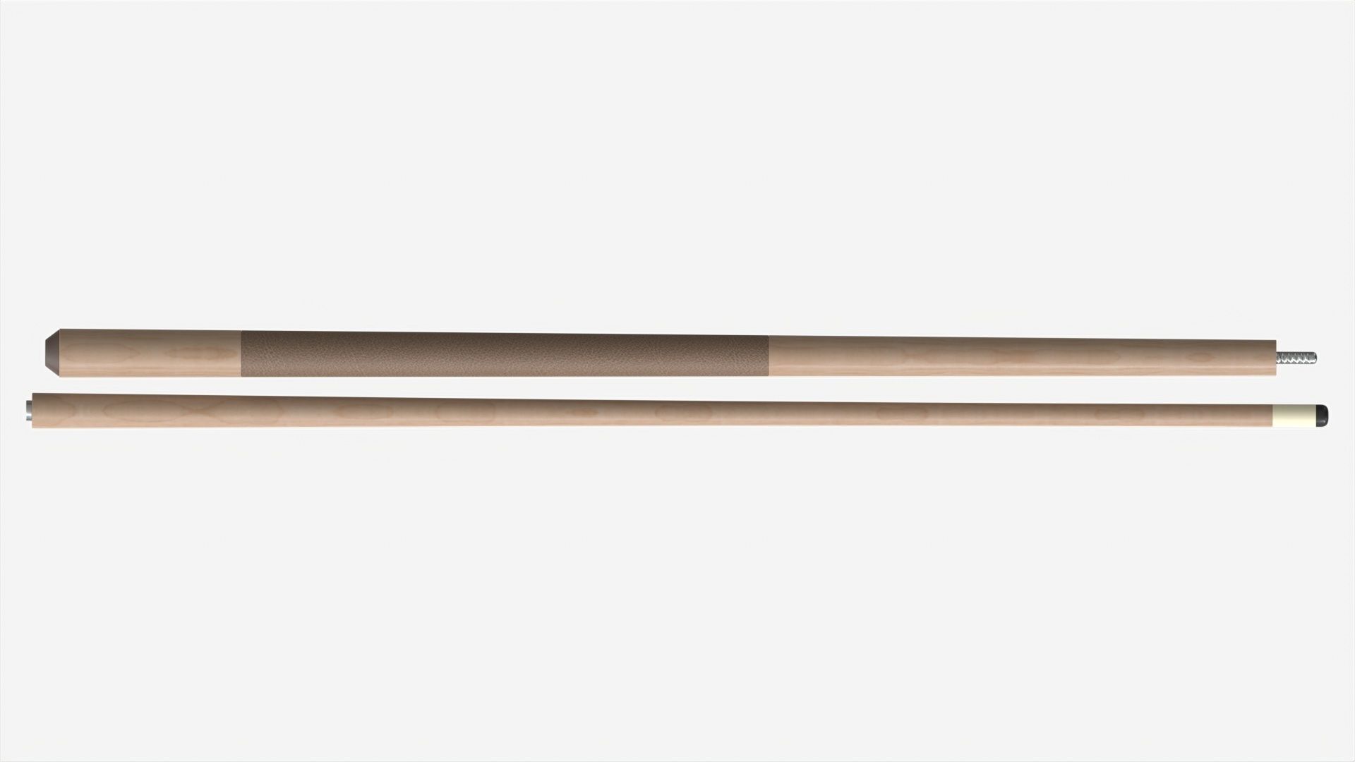 Traditional Pool Cue 3D model_4