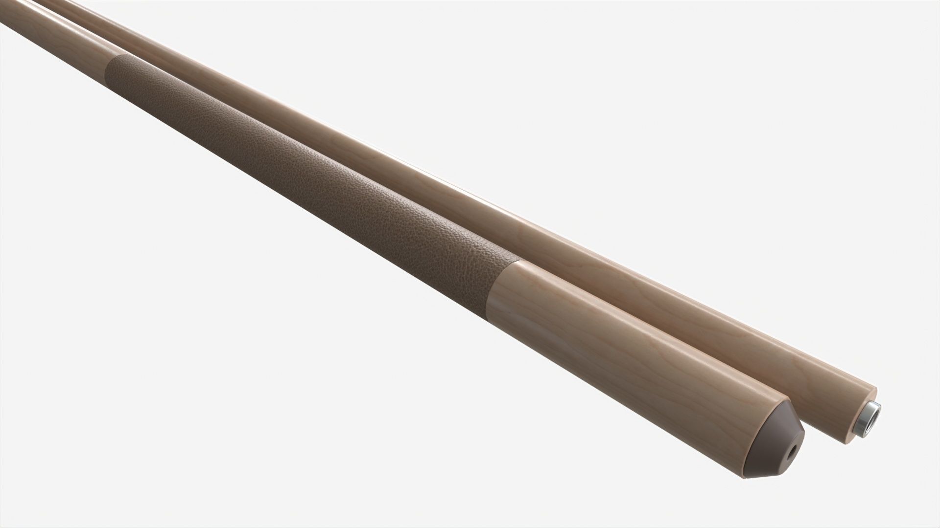 Traditional Pool Cue 3D model_3