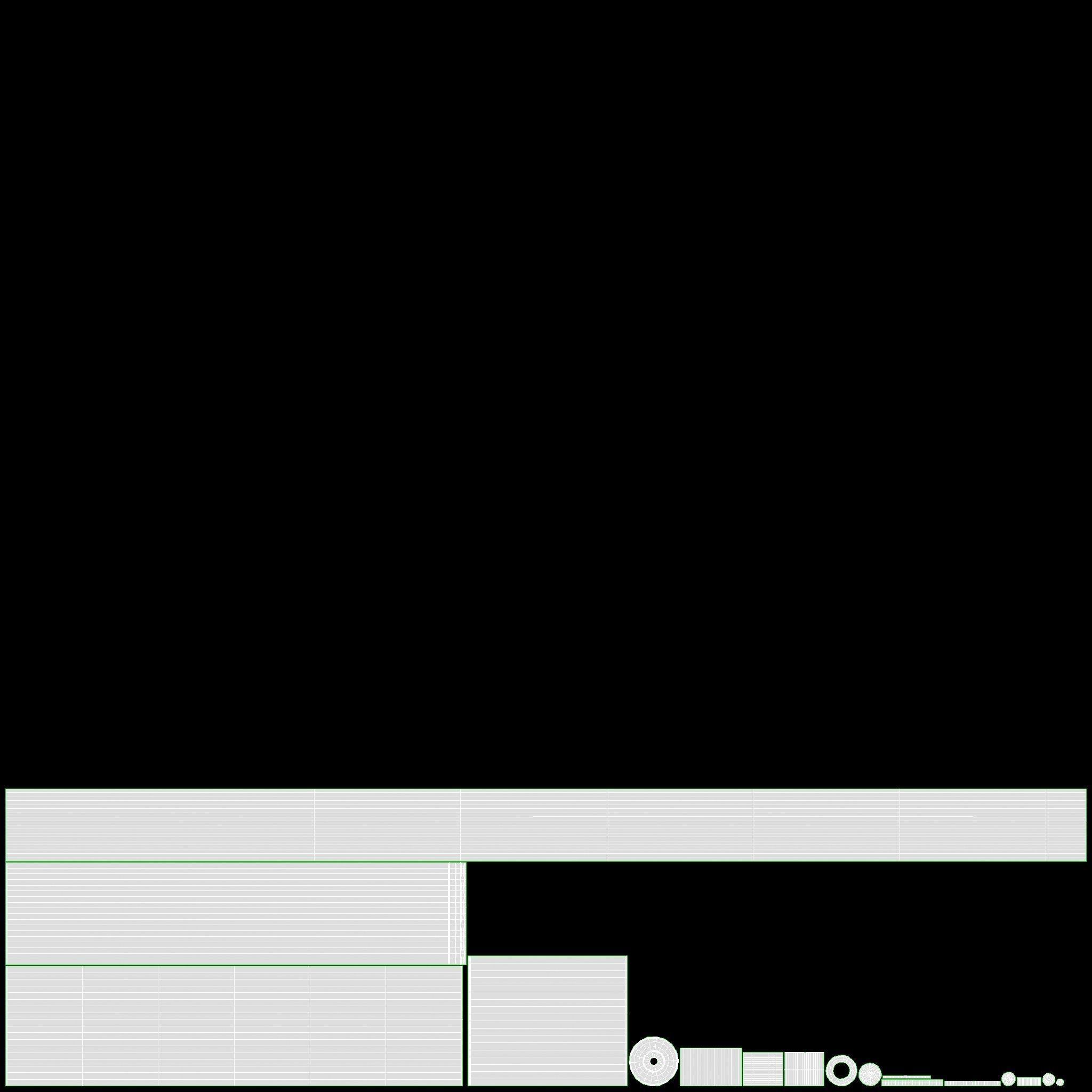 Traditional Pool Cue 3D model_7