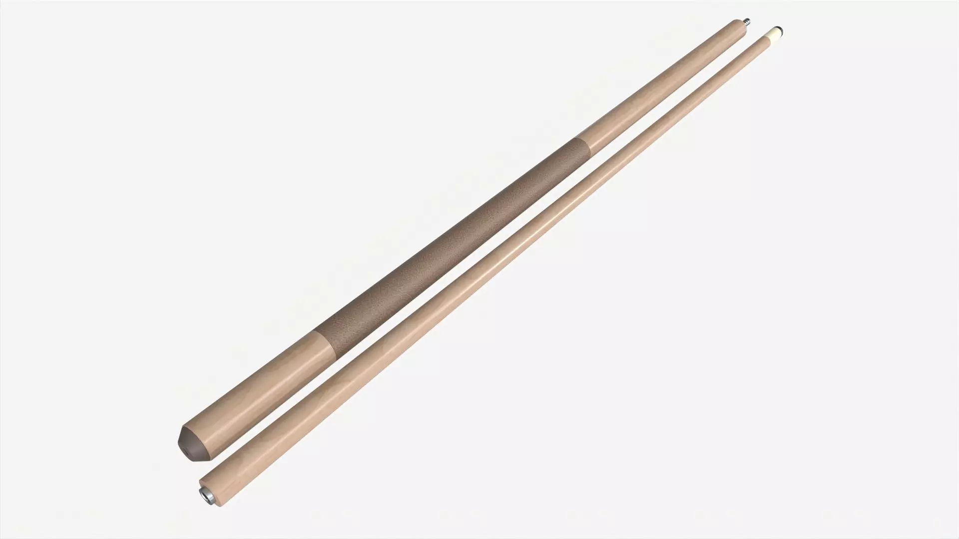 Traditional Pool Cue 3D model_0