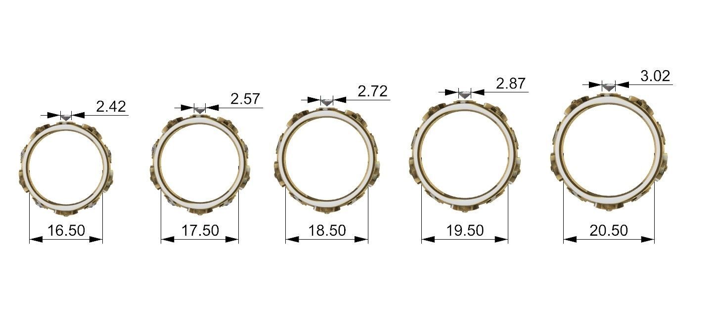 Masonic Compass Ring 3D print model_2