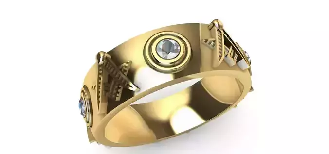 Masonic Compass Ring 3D print model