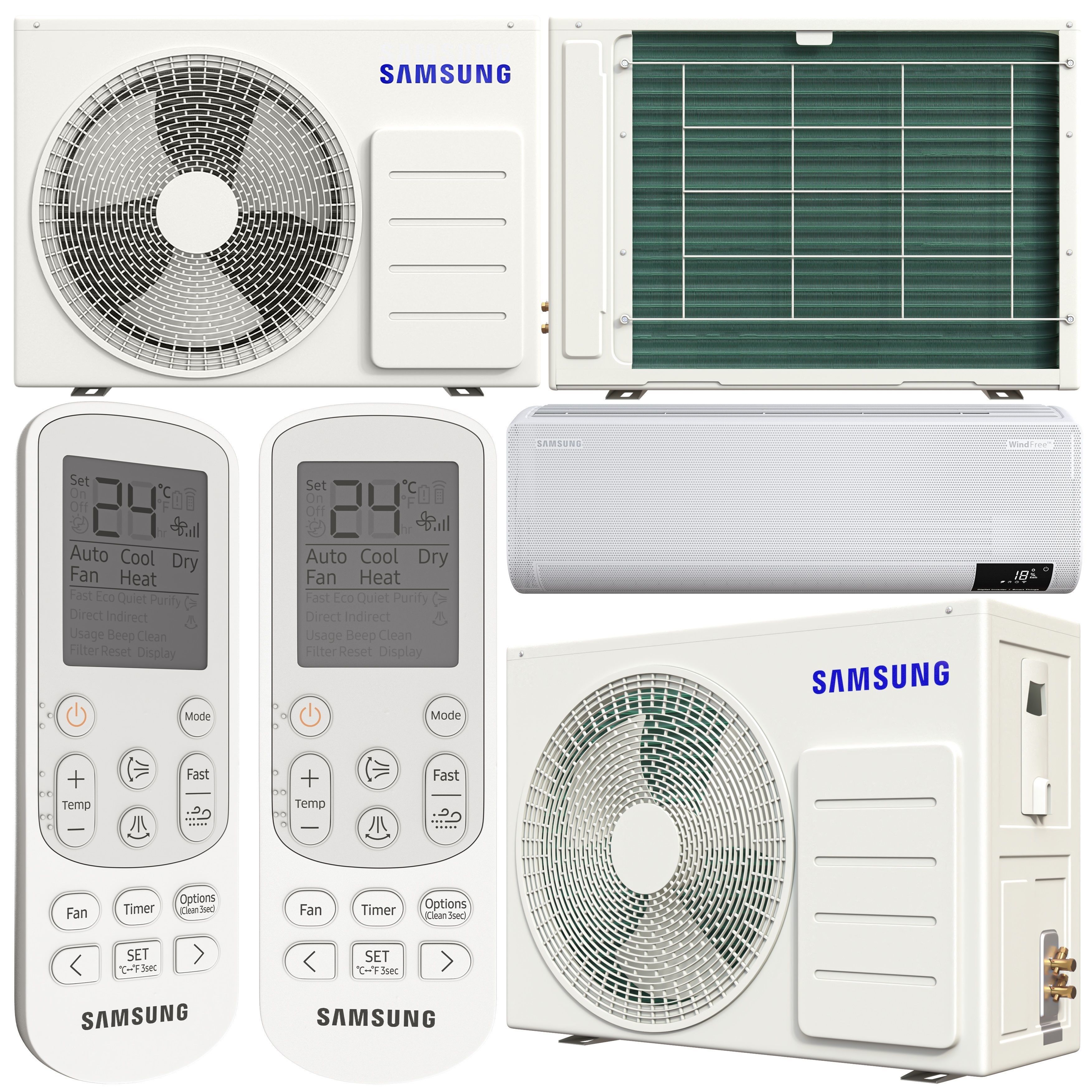 samsung air conditioner Low-poly 3D model_2