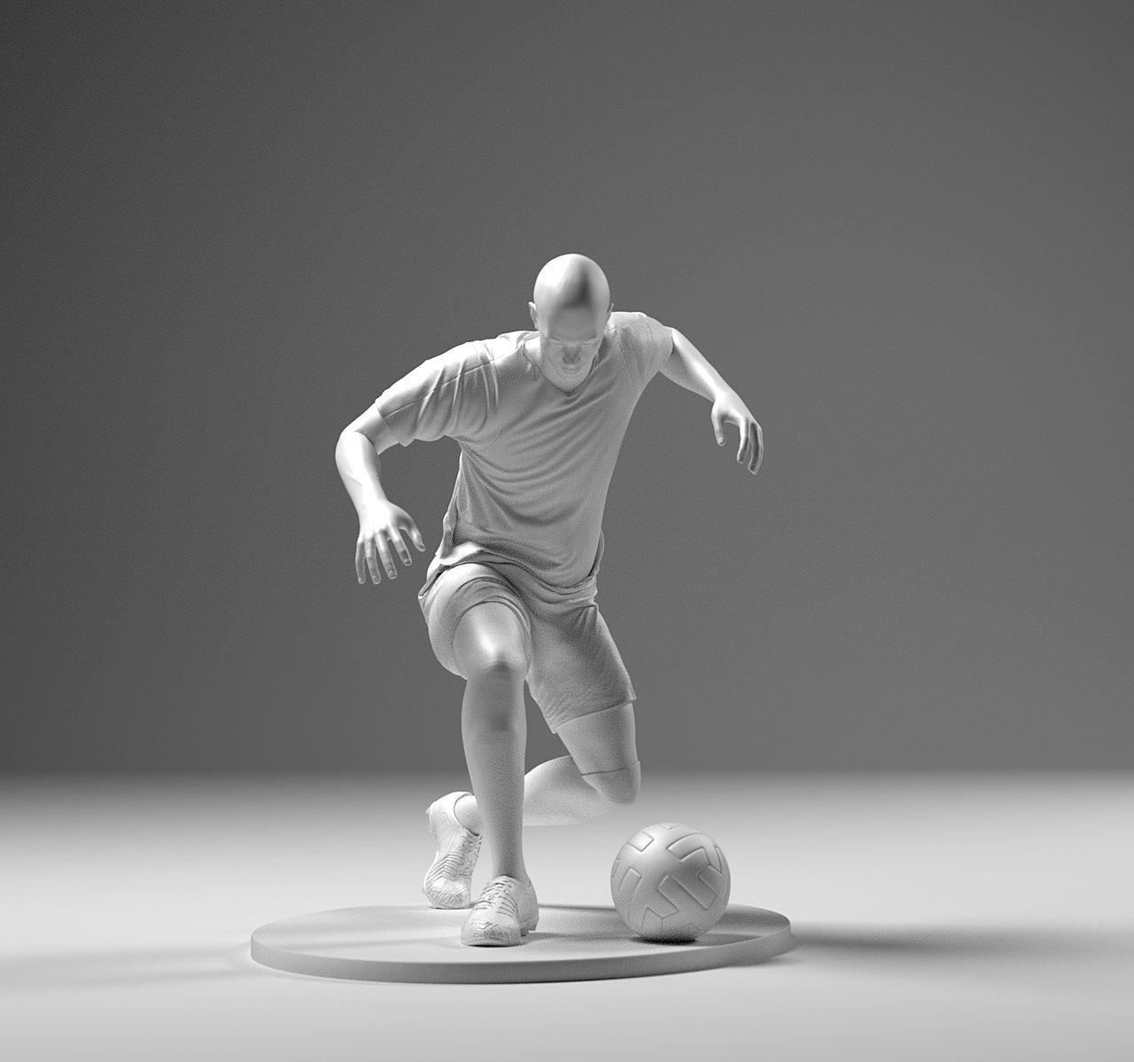Footballer 04 RiseUp 01 Stl 3D print model_2