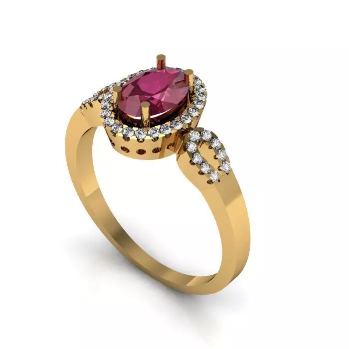 ruby daimond ring 3D print model