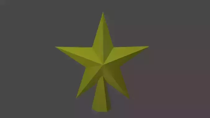 Star Tree Decoration Free low-poly 3D model