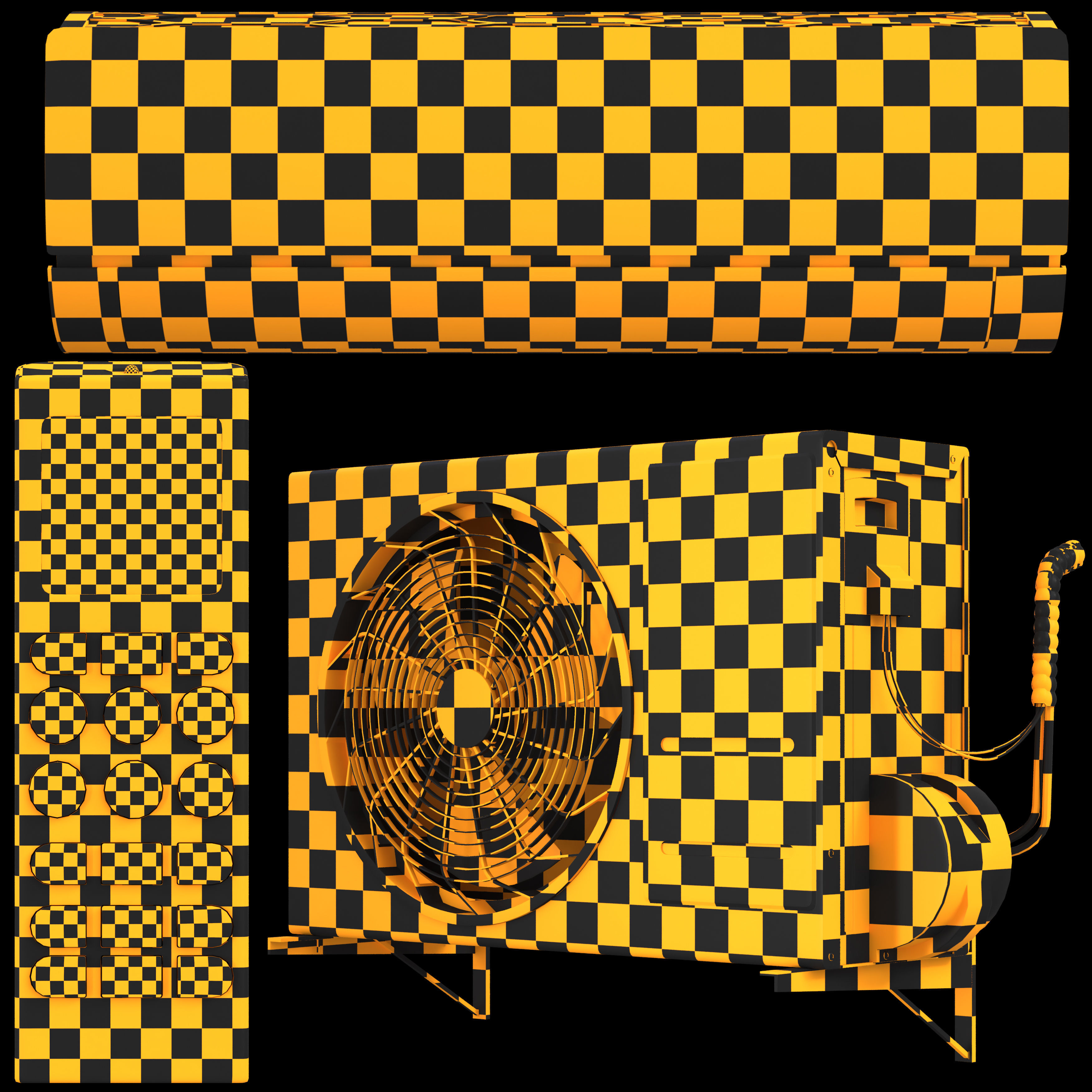 lg air conditioners Low-poly 3D model_13