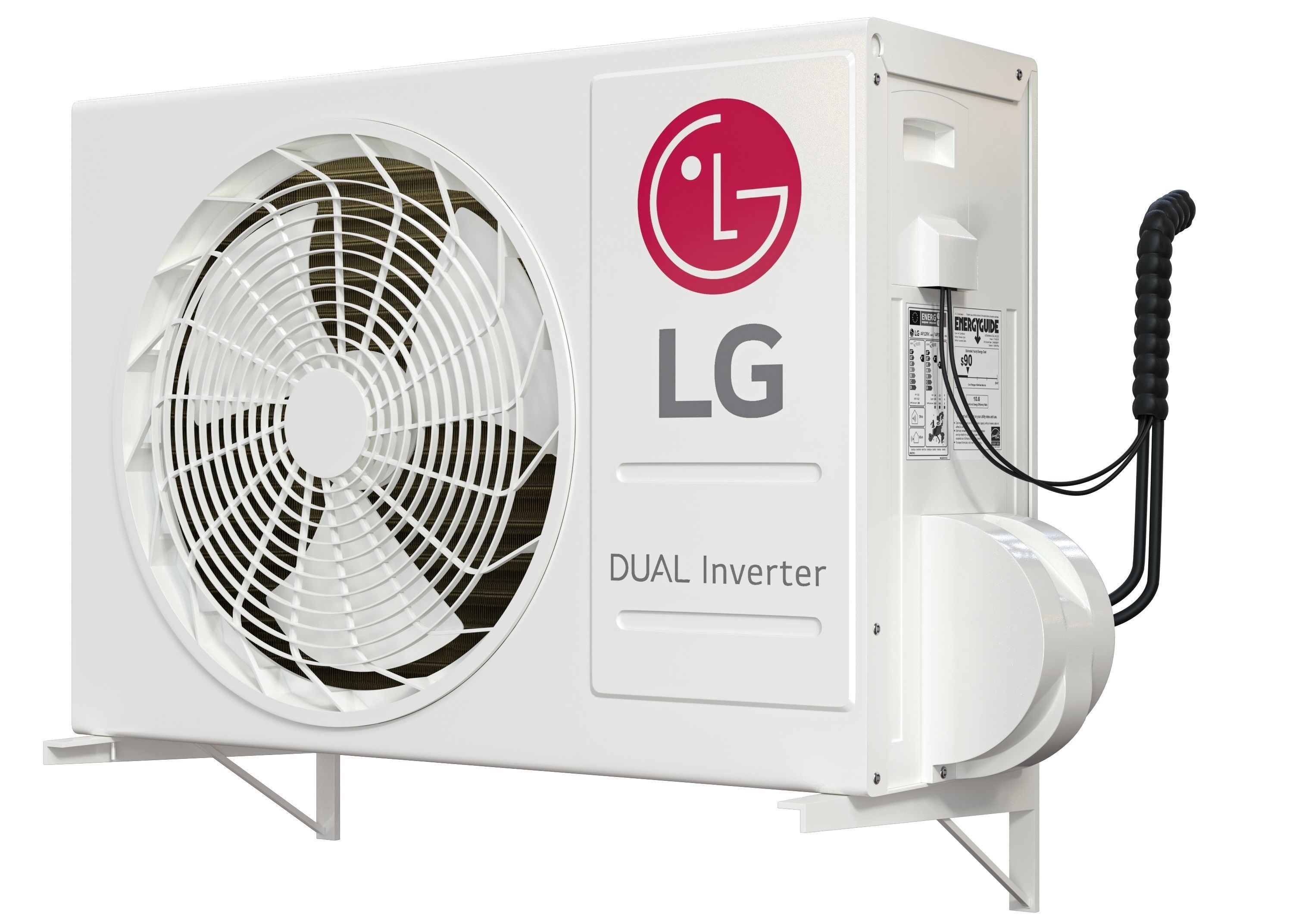 lg air conditioners Low-poly 3D model_11