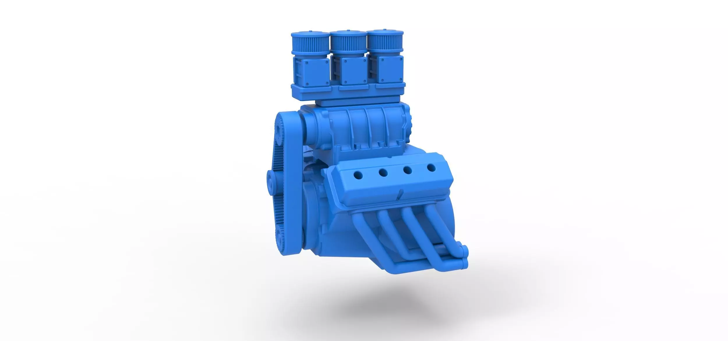 Engine V8 for vintage Monster truck Scale 1 to 25 3D print model_0