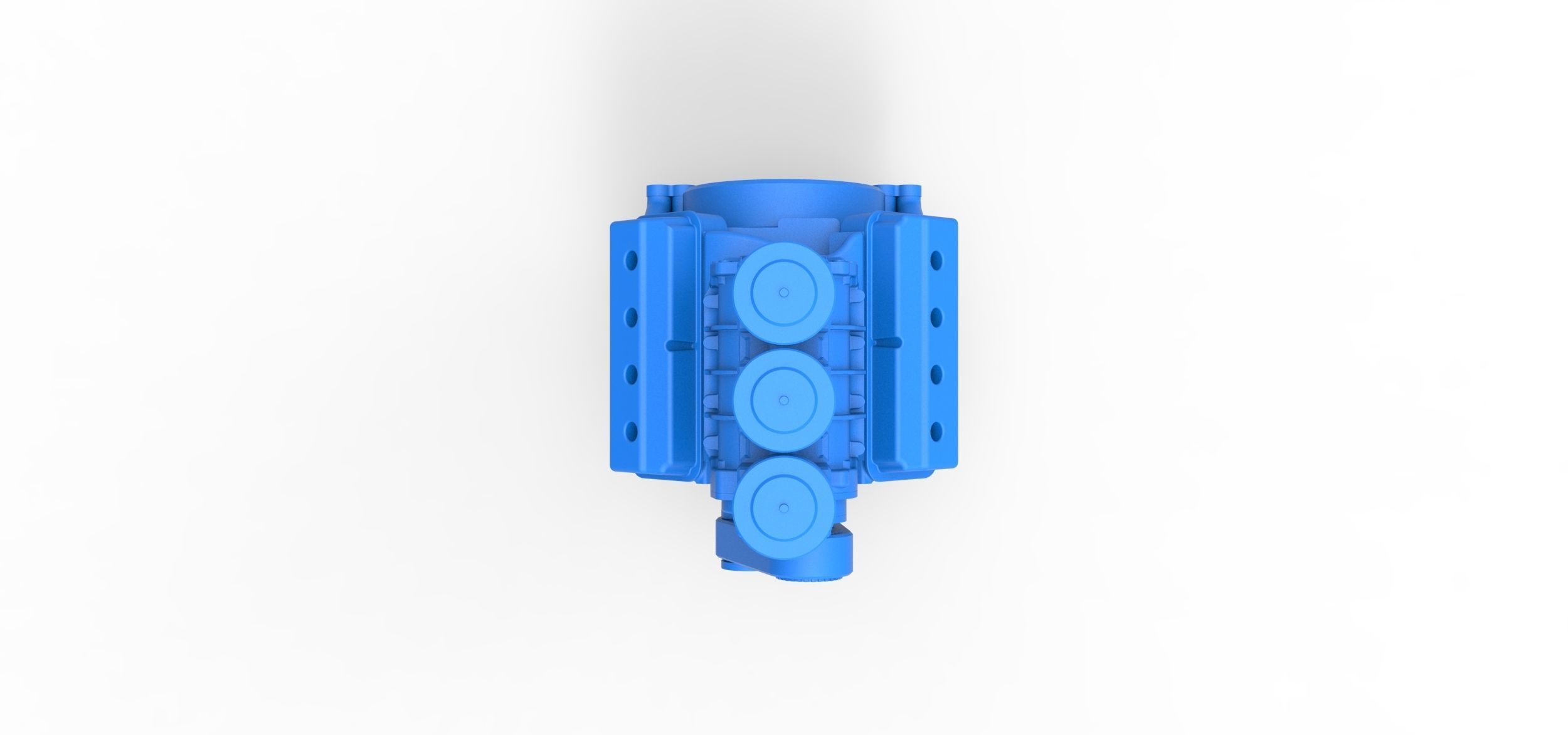 Engine V8 for vintage Monster truck Scale 1 to 25 3D print model_7