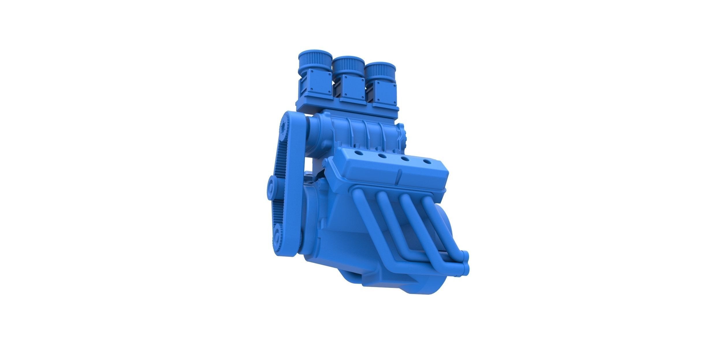 Engine V8 for vintage Monster truck Scale 1 to 25 3D print model_2