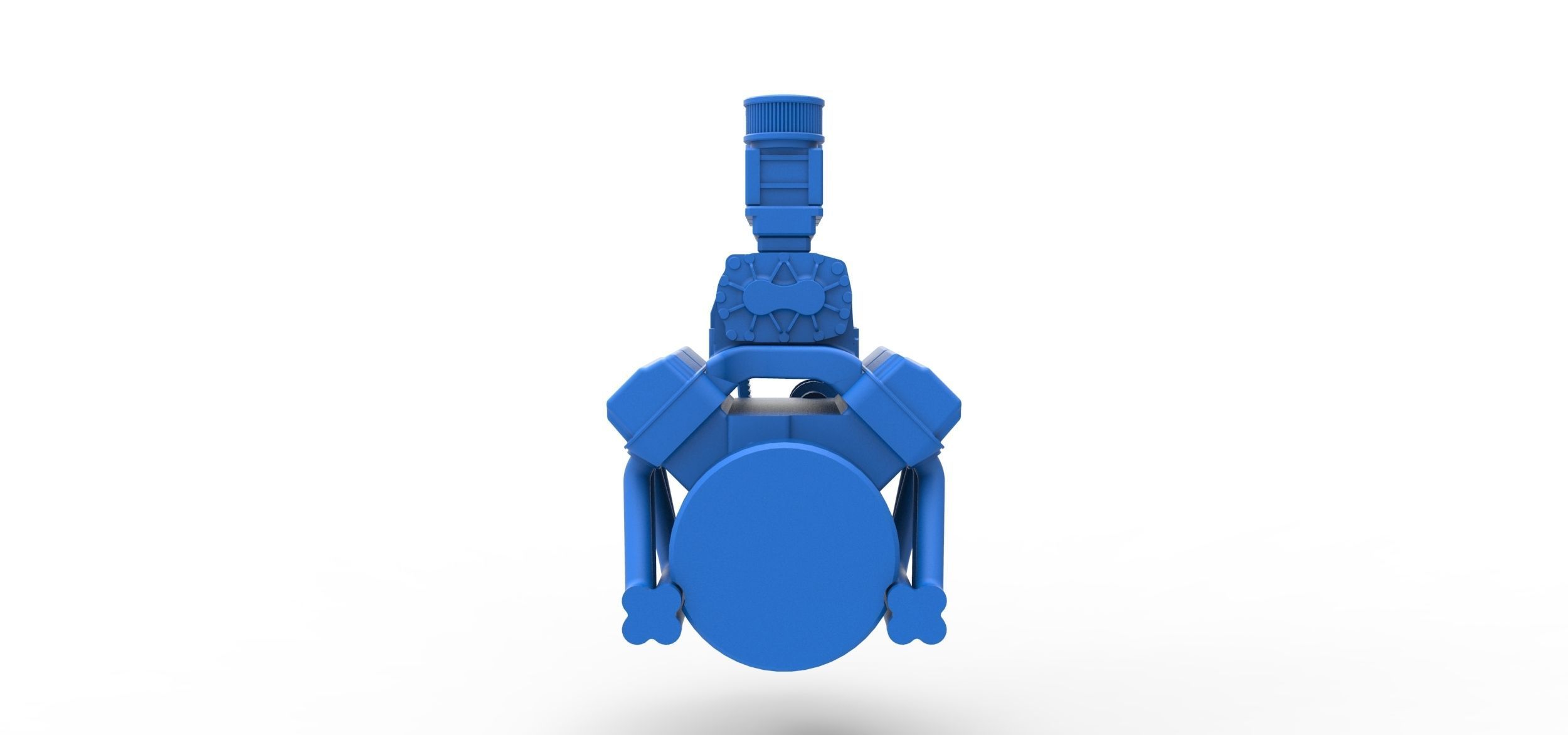 Engine V8 for vintage Monster truck Scale 1 to 25 3D print model_11