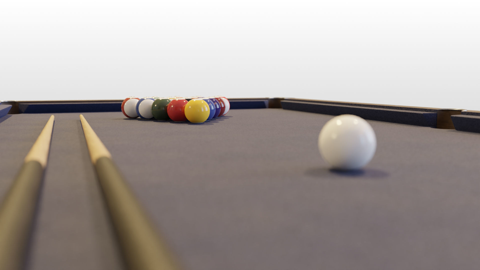 6ft Pool Table Low-poly 3D model_4