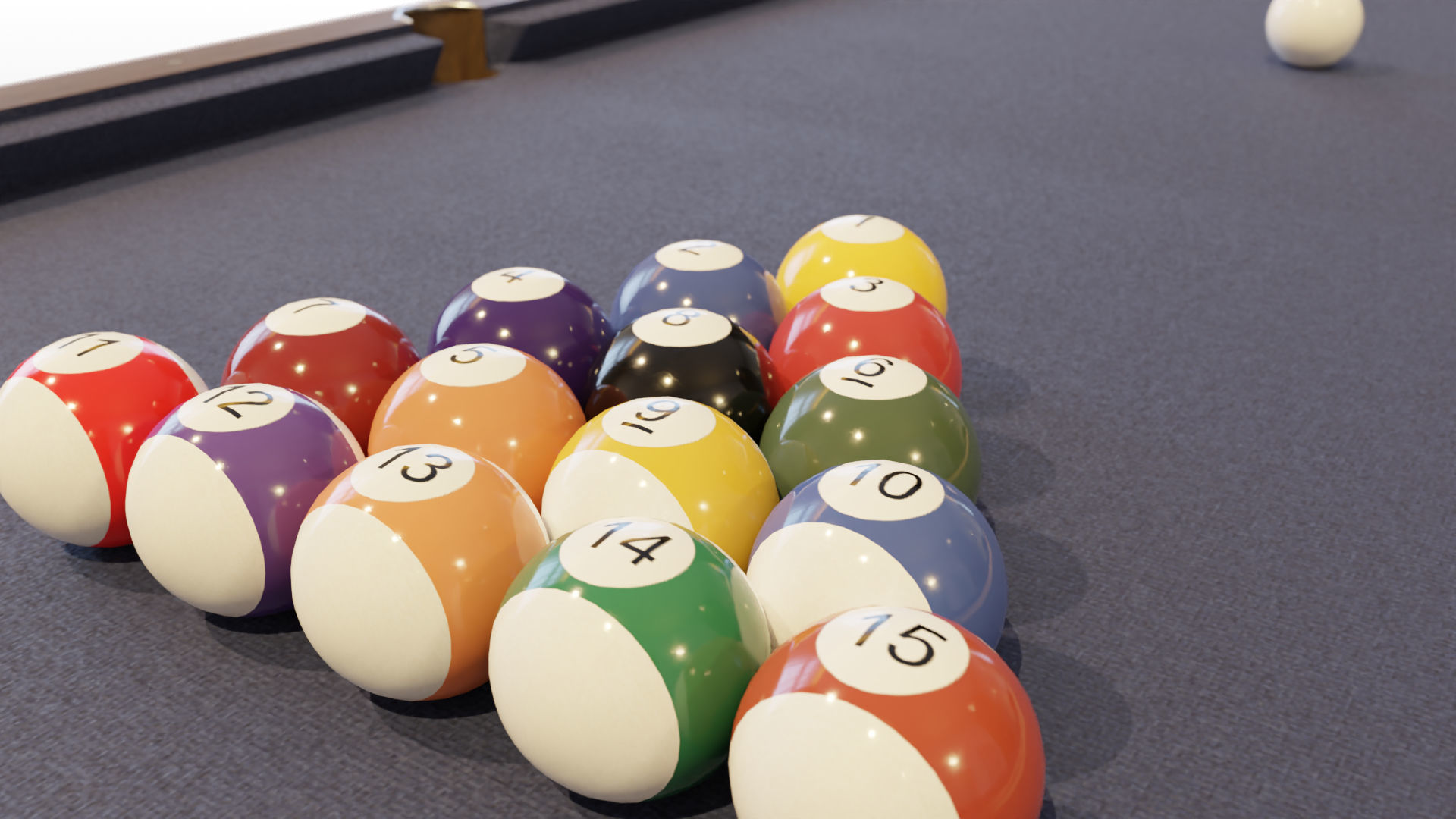 6ft Pool Table Low-poly 3D model_3