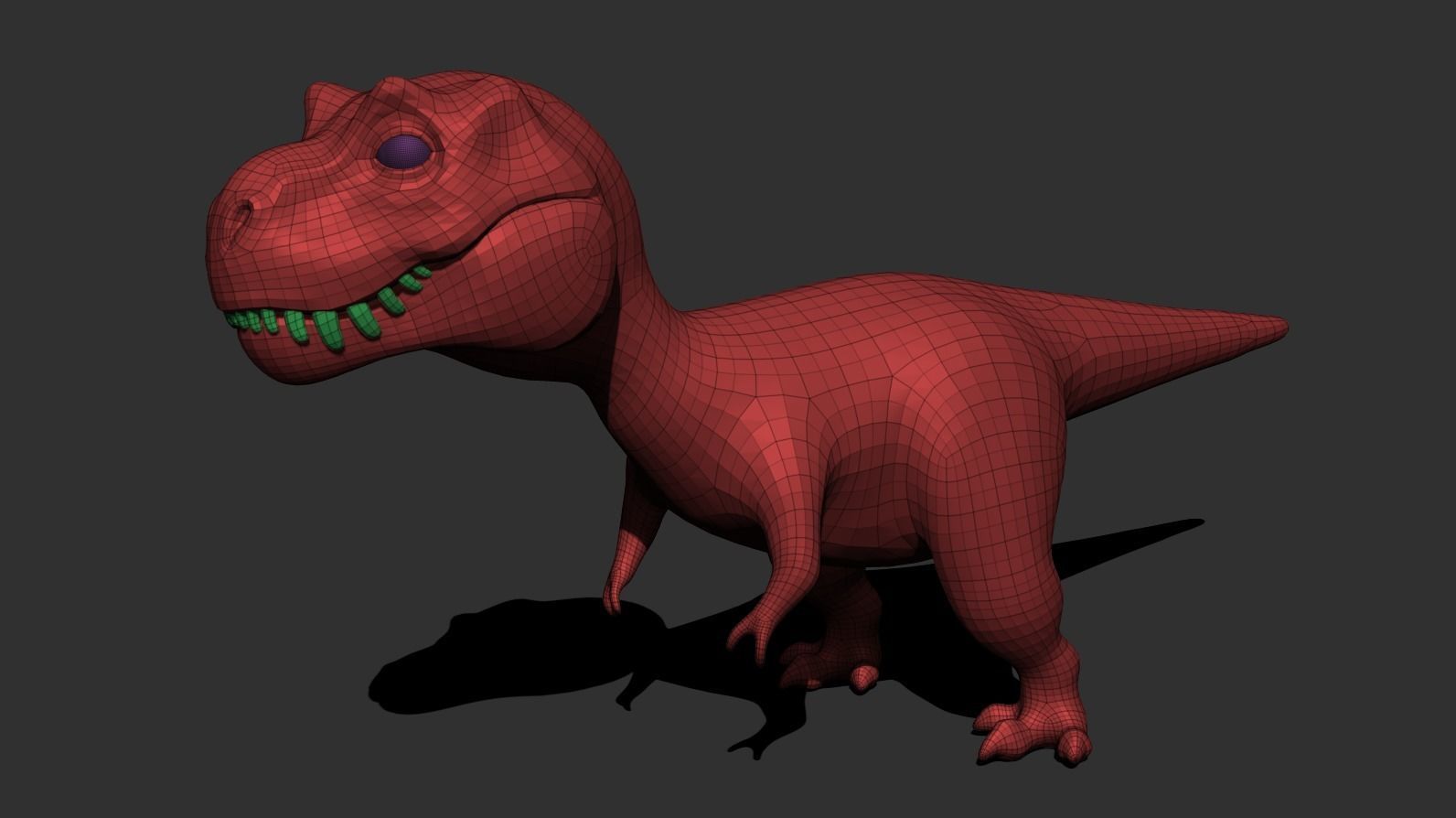 D Rex Free low-poly 3D model_10